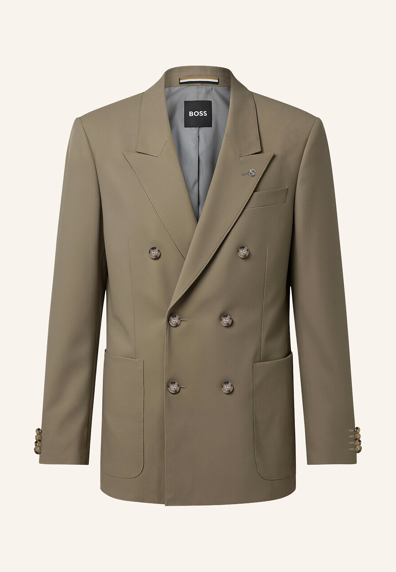 BOSS Blazer C-CALLUM-DB-PEAK-254 Relaxed Fit: BRAUN