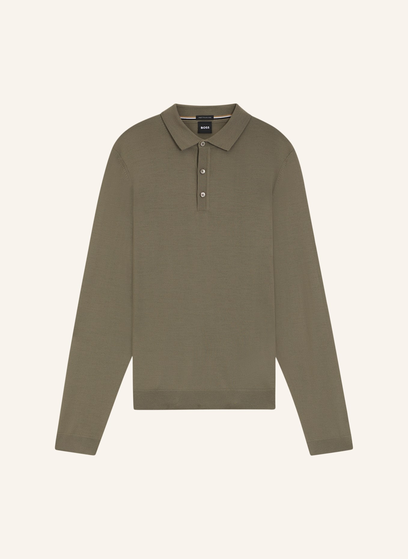 BOSS Strick-Poloshirt LANCIONE: BRAUN