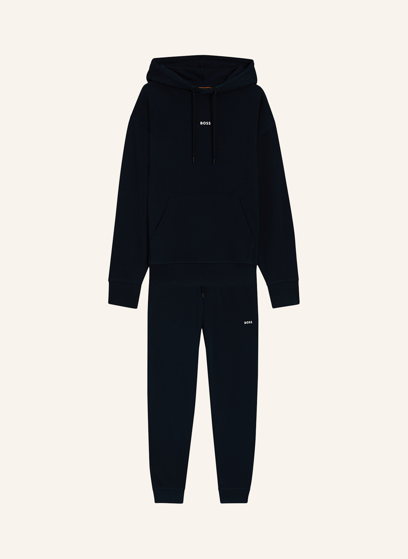 BOSS Sweatshirt TRACKSUITWESMALLHOOD Regular Fit: DUNKELBLAU