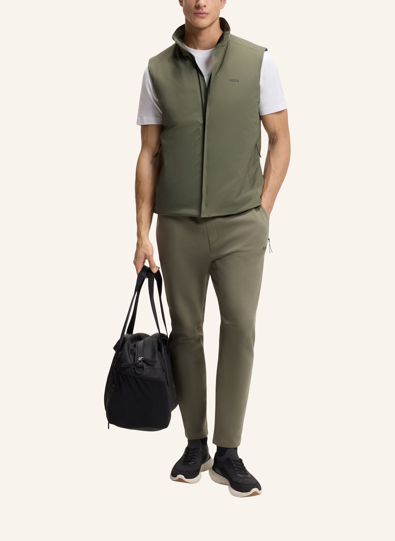 BOSS Casual Jacke OW_LITE-X VEST Regular Fit: KHAKI