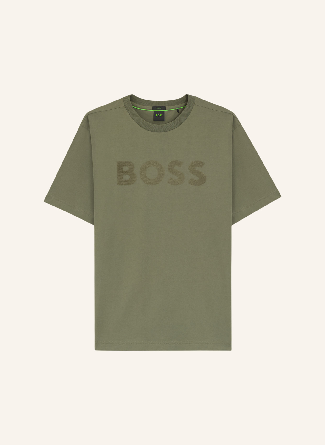 BOSS T-Shirt TS_ICONIC LOGO Relaxed Fit: KHAKI