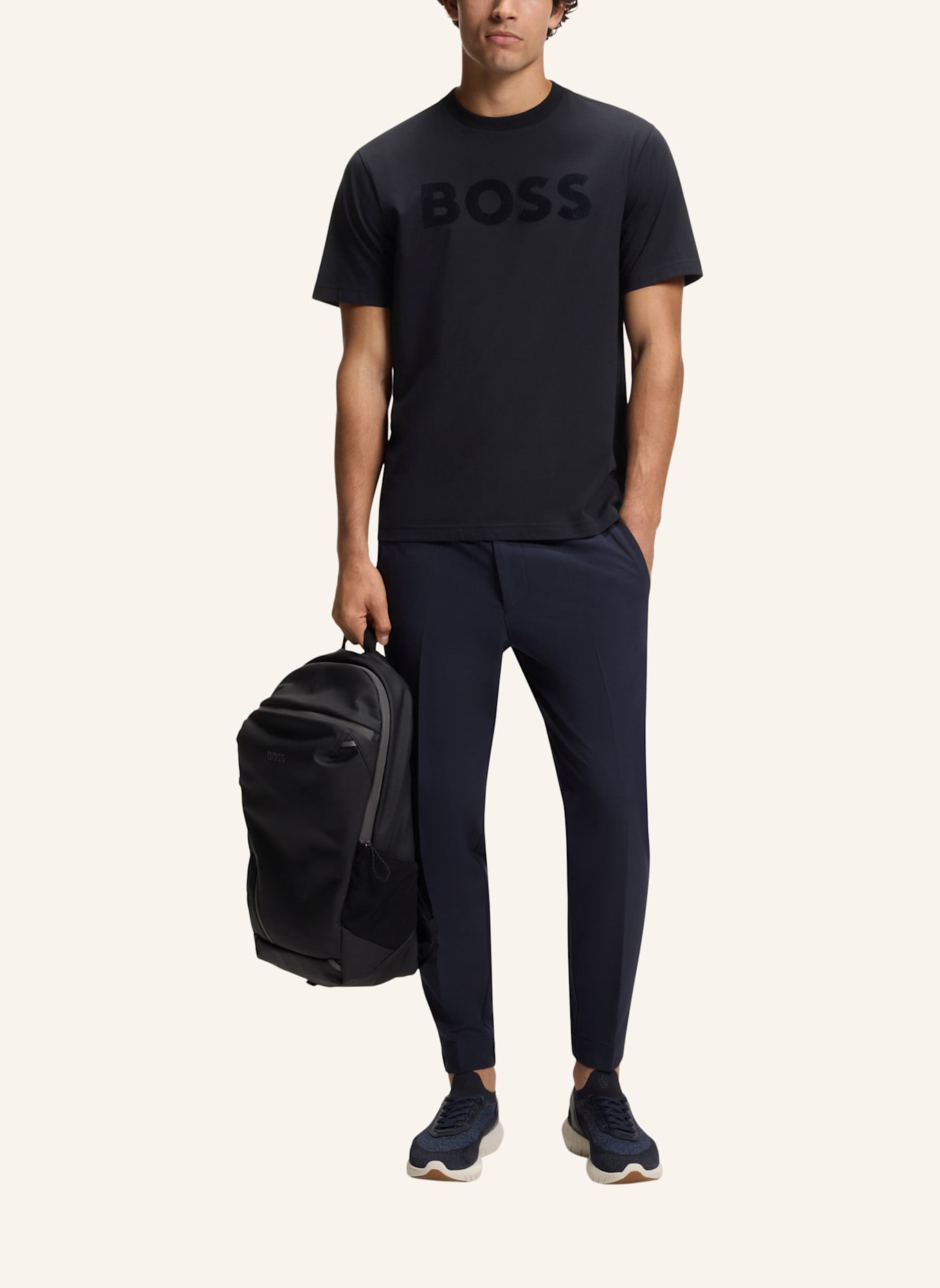 BOSS T-Shirt TS_ICONIC LOGO Relaxed Fit: DUNKELBLAU