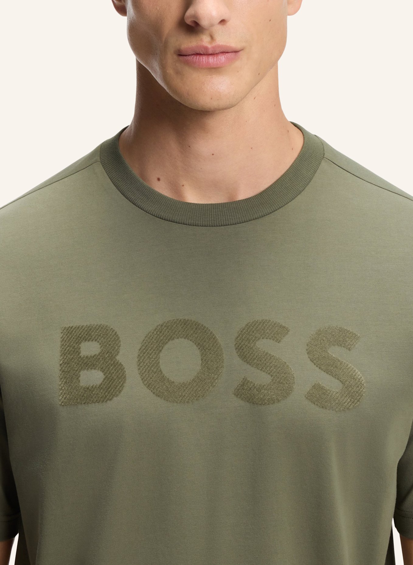 BOSS T-Shirt TS_ICONIC LOGO Relaxed Fit: KHAKI