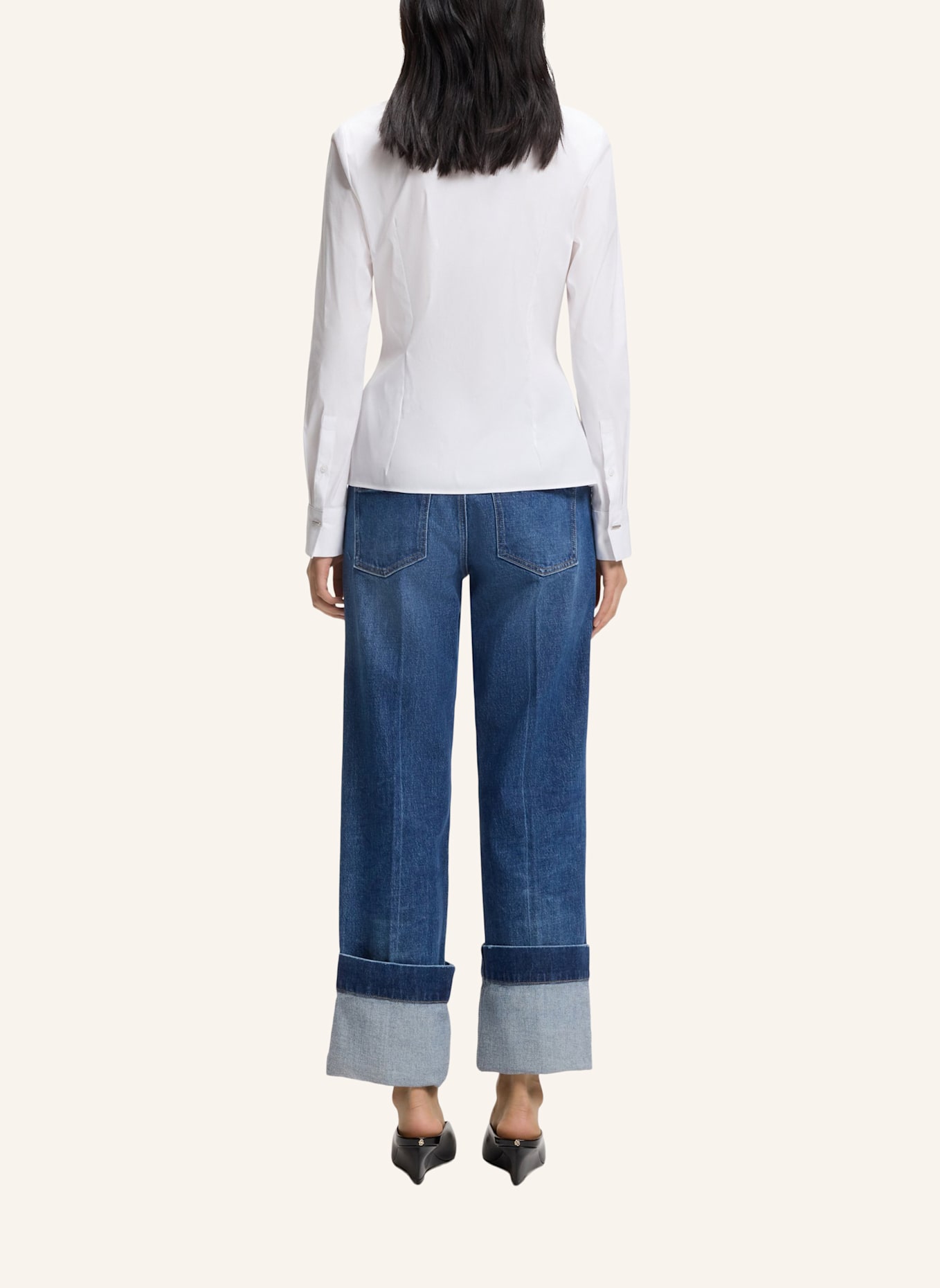 BOSS Business Bluse BURBEL Slim Fit: WEISS