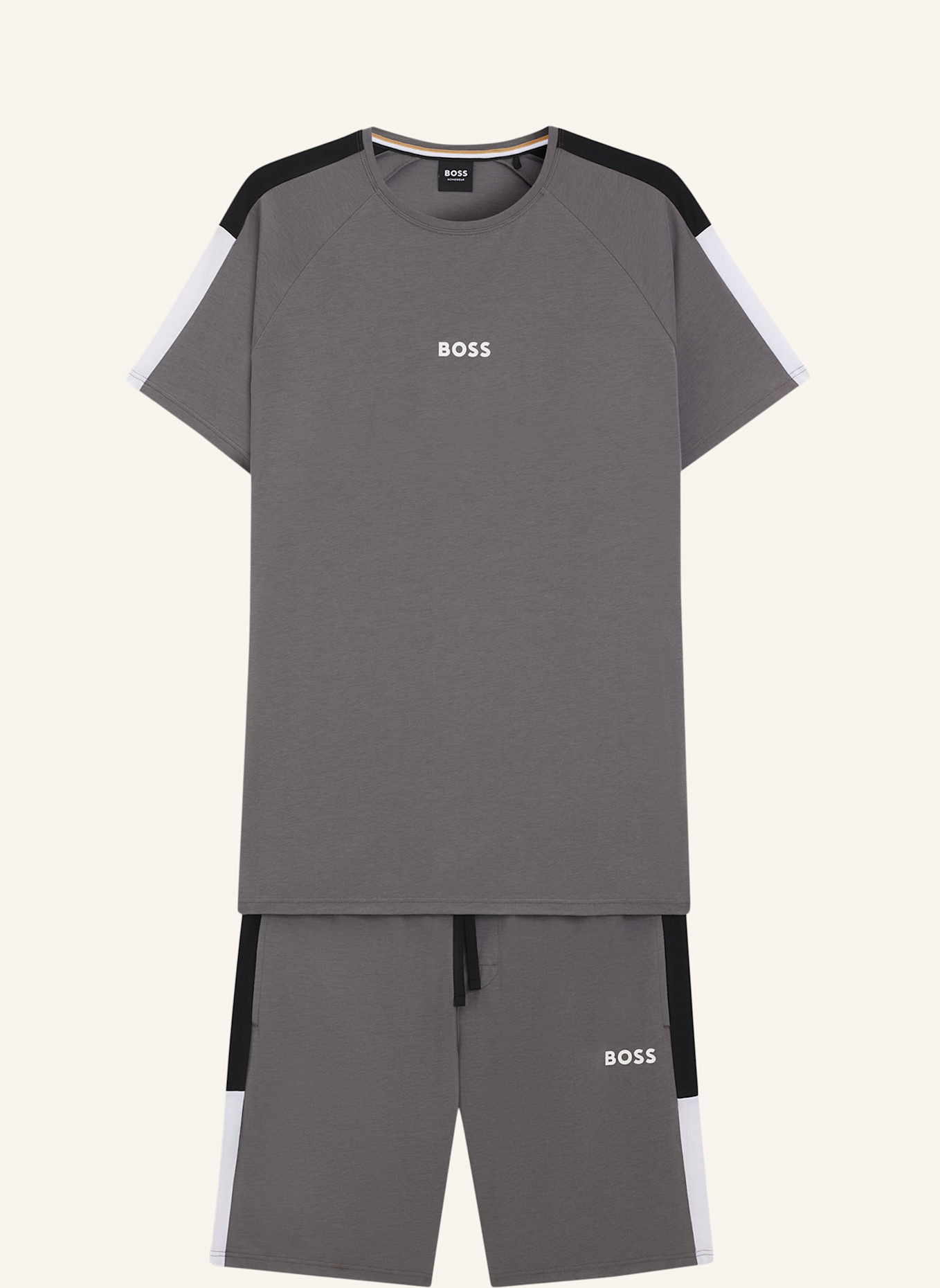 BOSS Pyjama-Set BALANCE SHORT SET Regular Fit: DUNKELGRAU