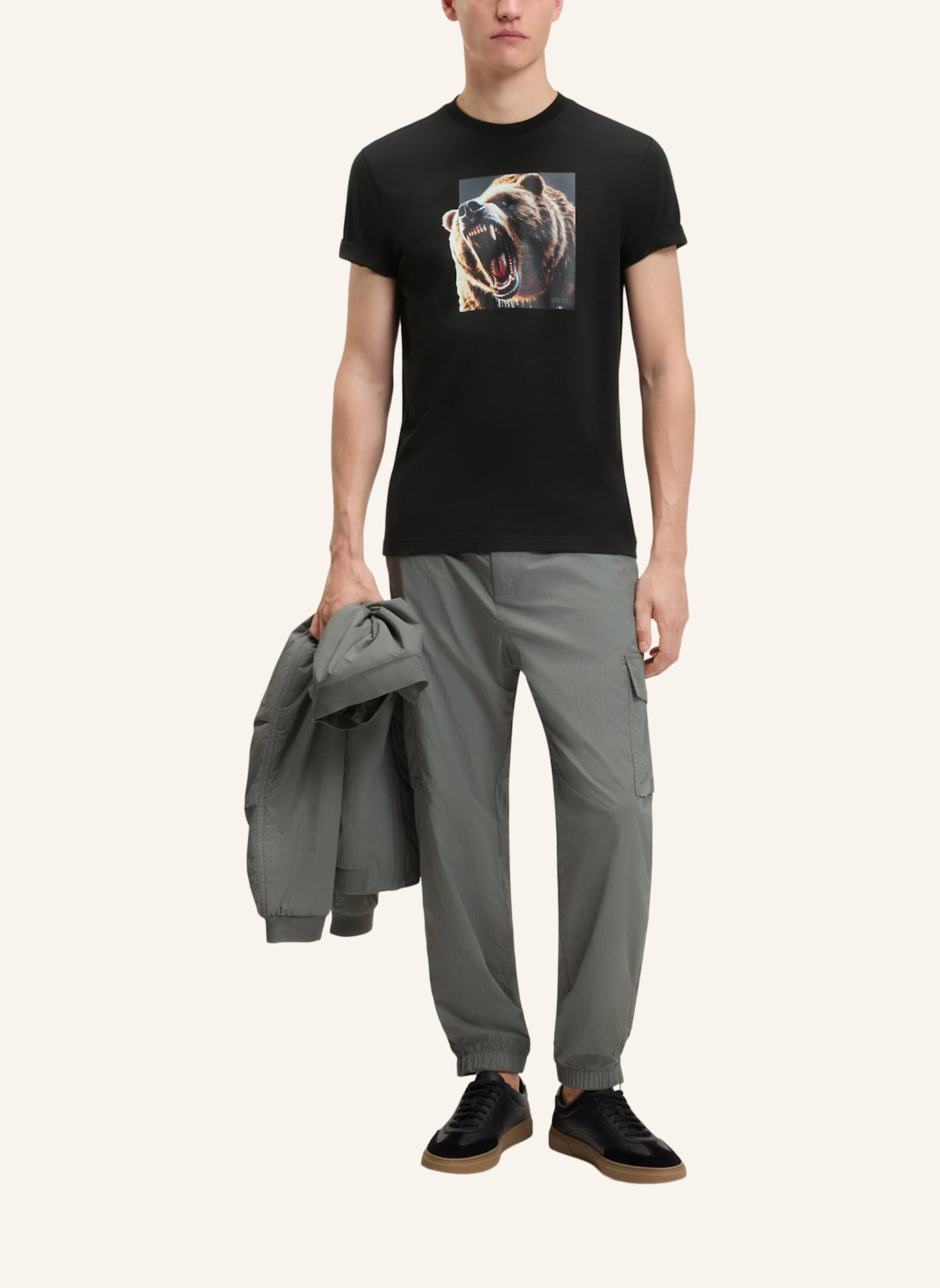 BOSS T-Shirt TE_DOBERMANN: SCHWARZ