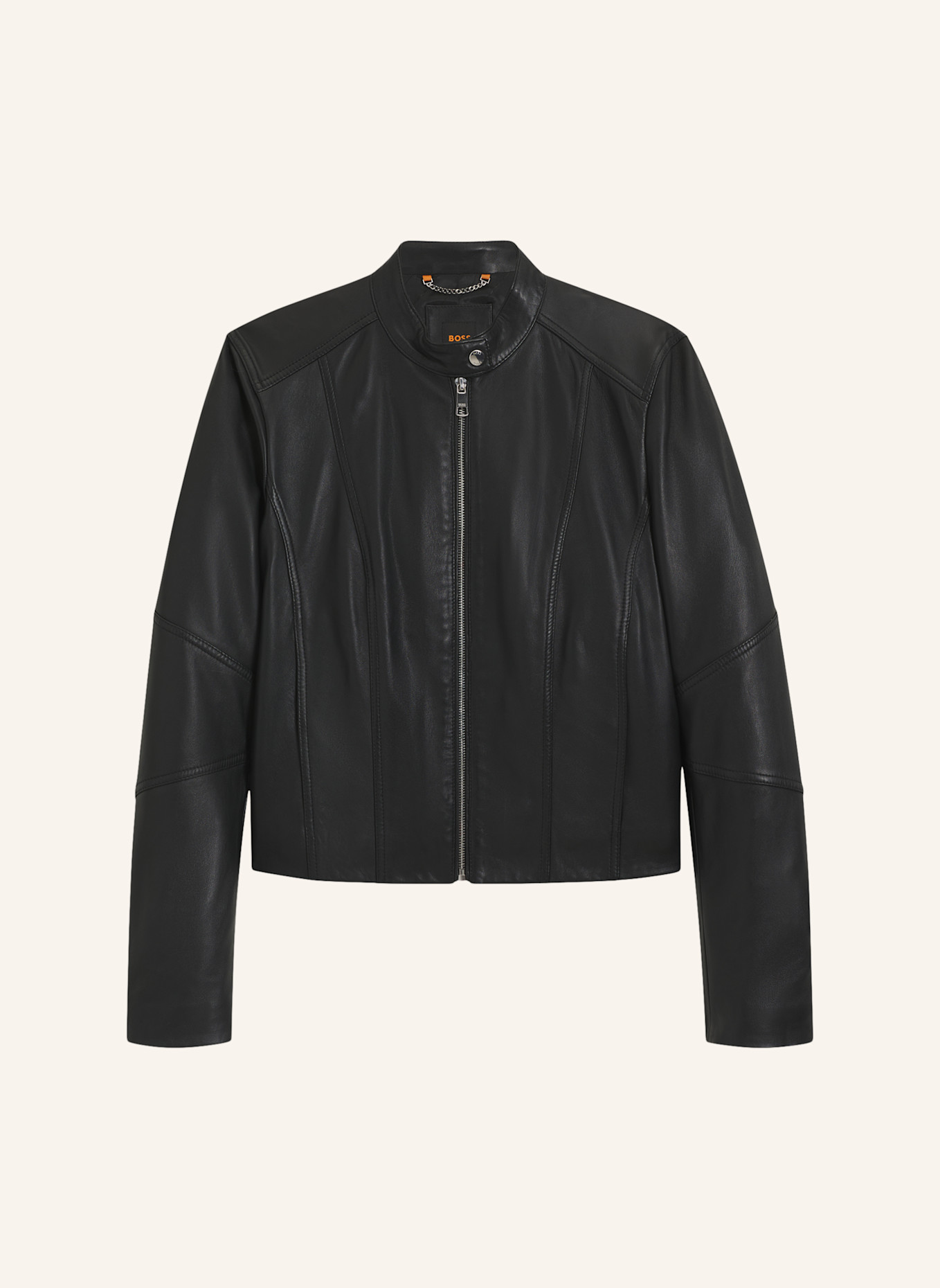 BOSS Lederjacke C_SALESTE1 Regular Fit: SCHWARZ