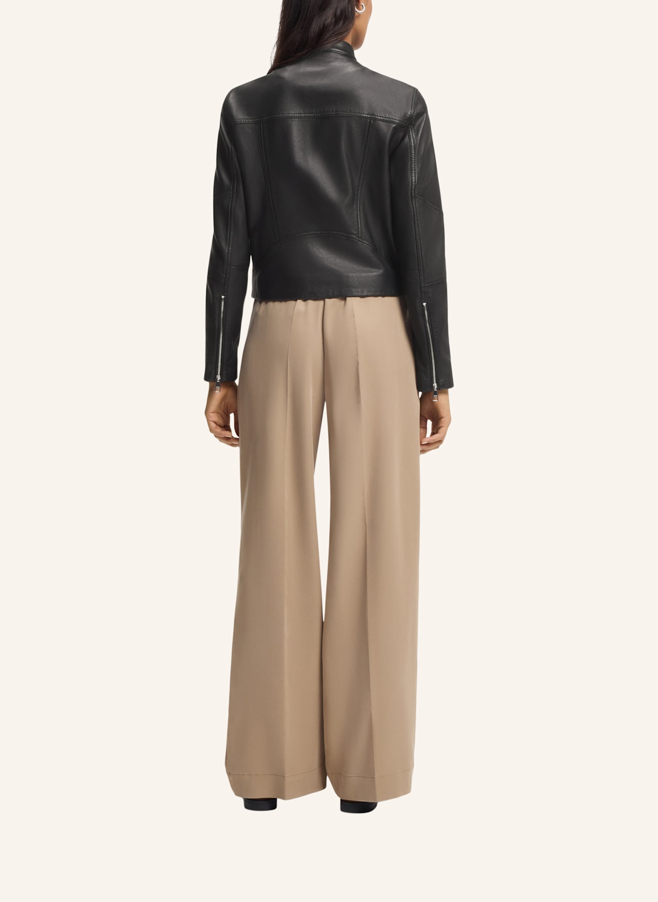 BOSS Lederjacke C_SALESTE1 Regular Fit: SCHWARZ