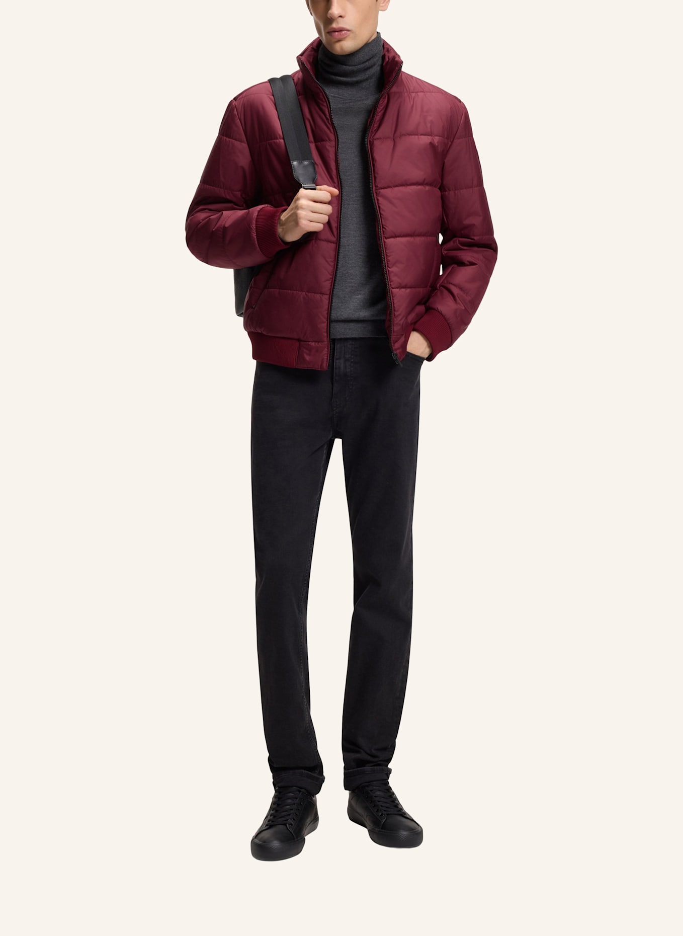 BOSS Casual Jacke COMBETT_IN: DUNKELROT