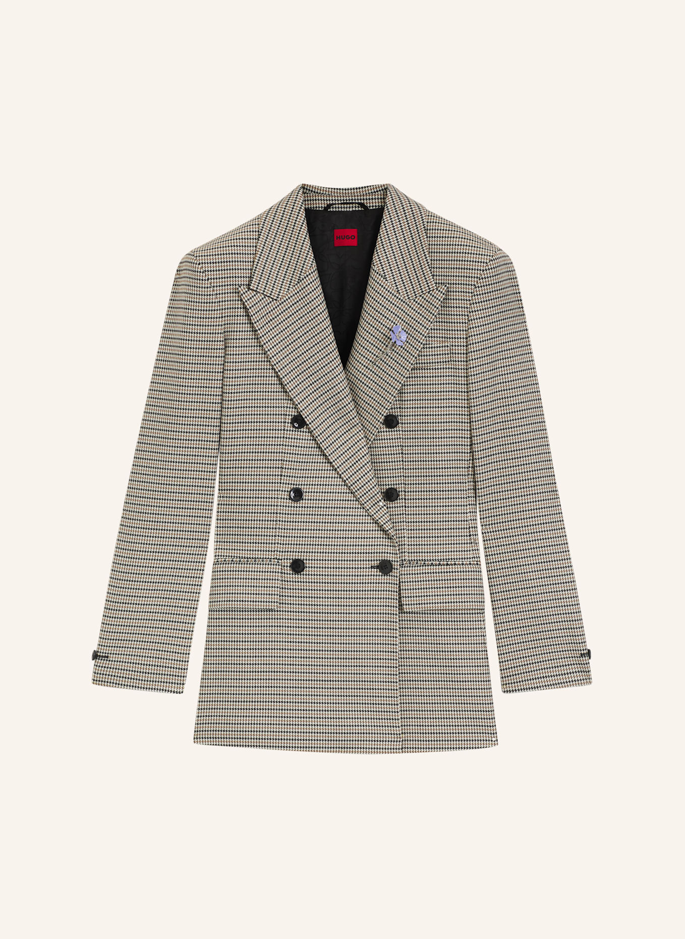 HUGO Blazer AMALISA Relaxed Fit: DUNKELGRAU