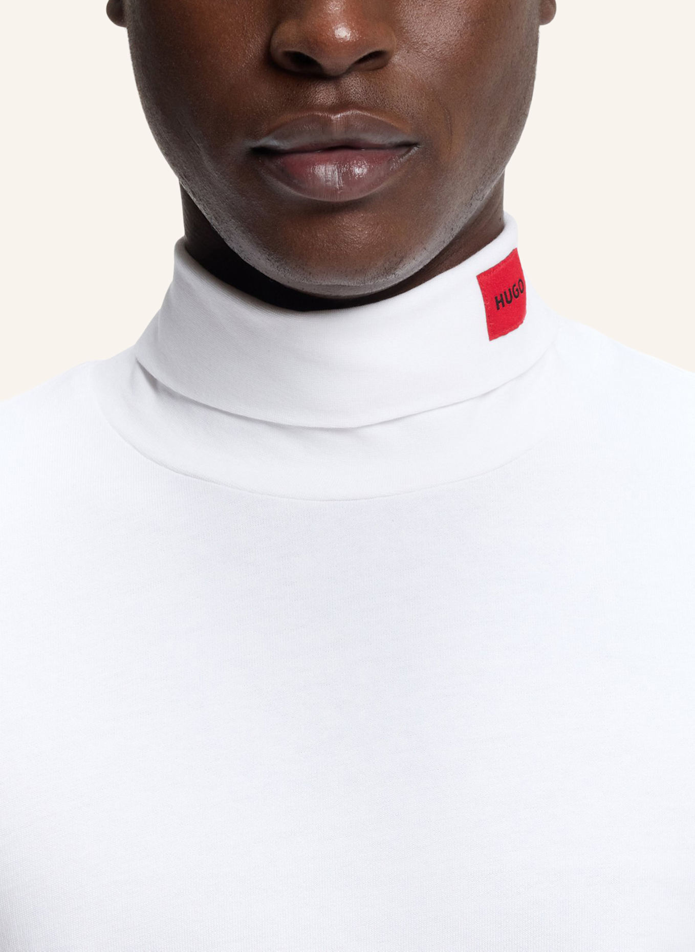 HUGO T-Shirt DEROLLO224_IN Slim Fit: WEISS