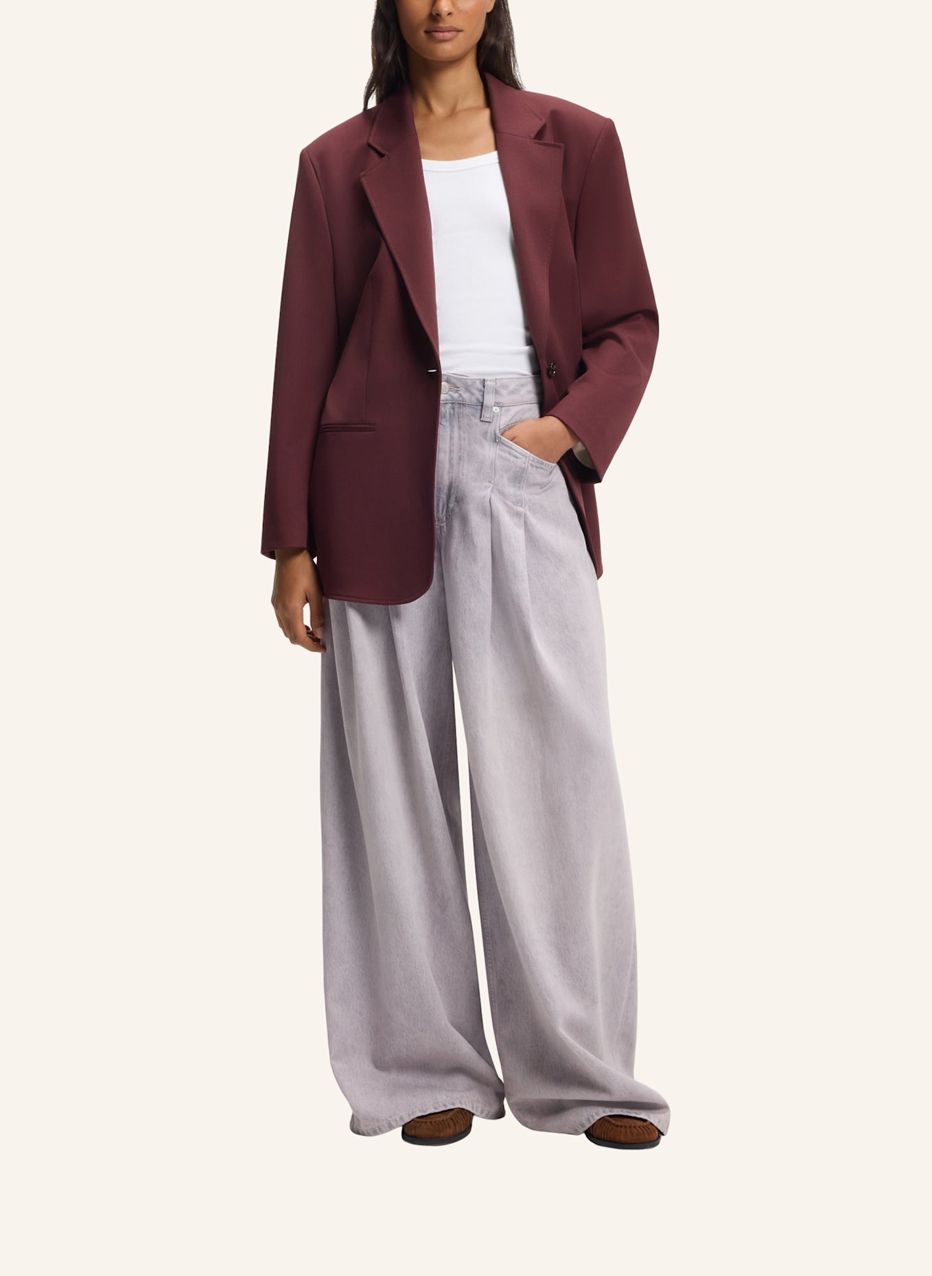 BOSS Blazer C_JALARA Oversize Fit: DUNKELBRAUN