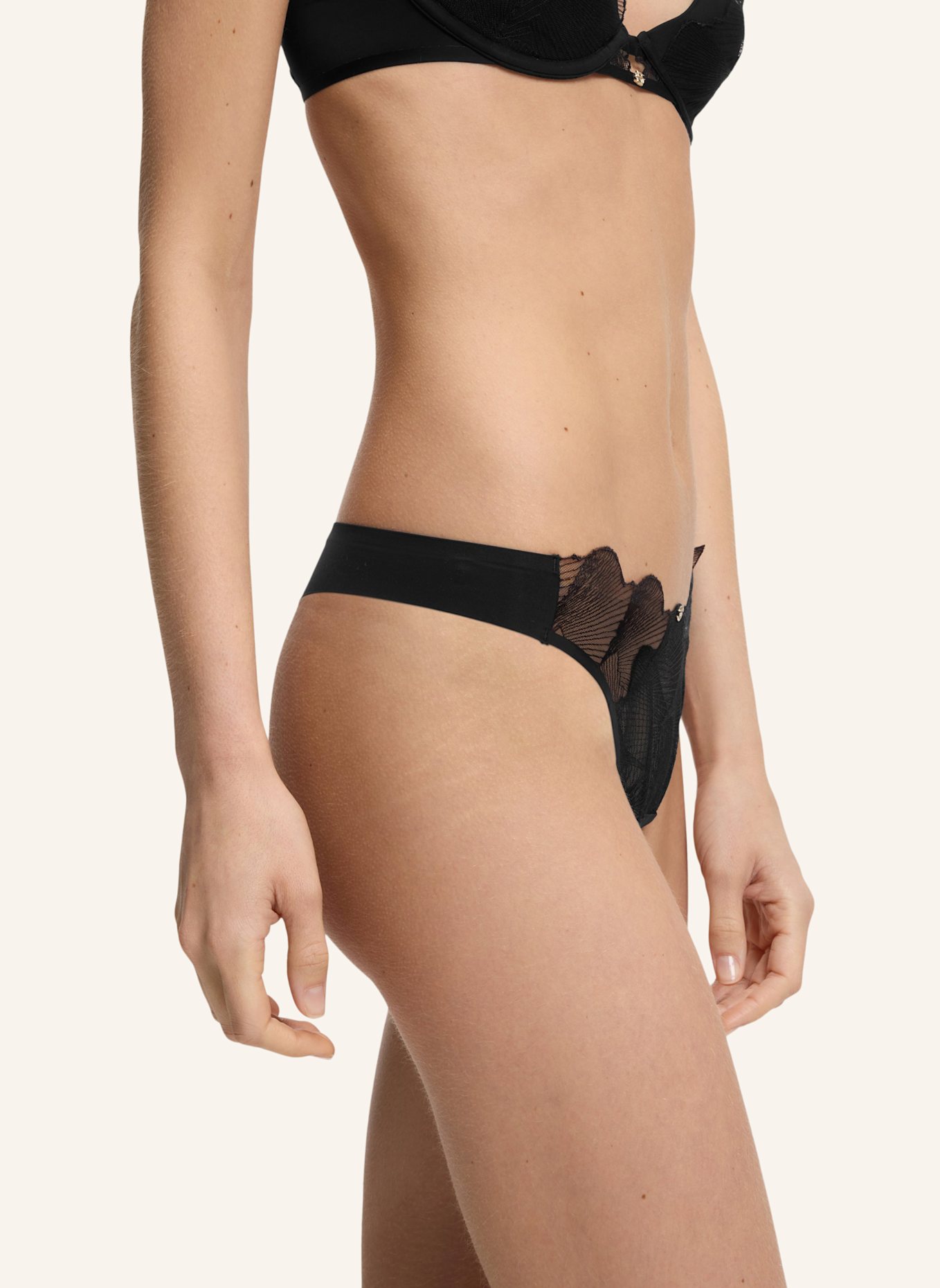 BOSS Slip THONG_GINGKO: SCHWARZ