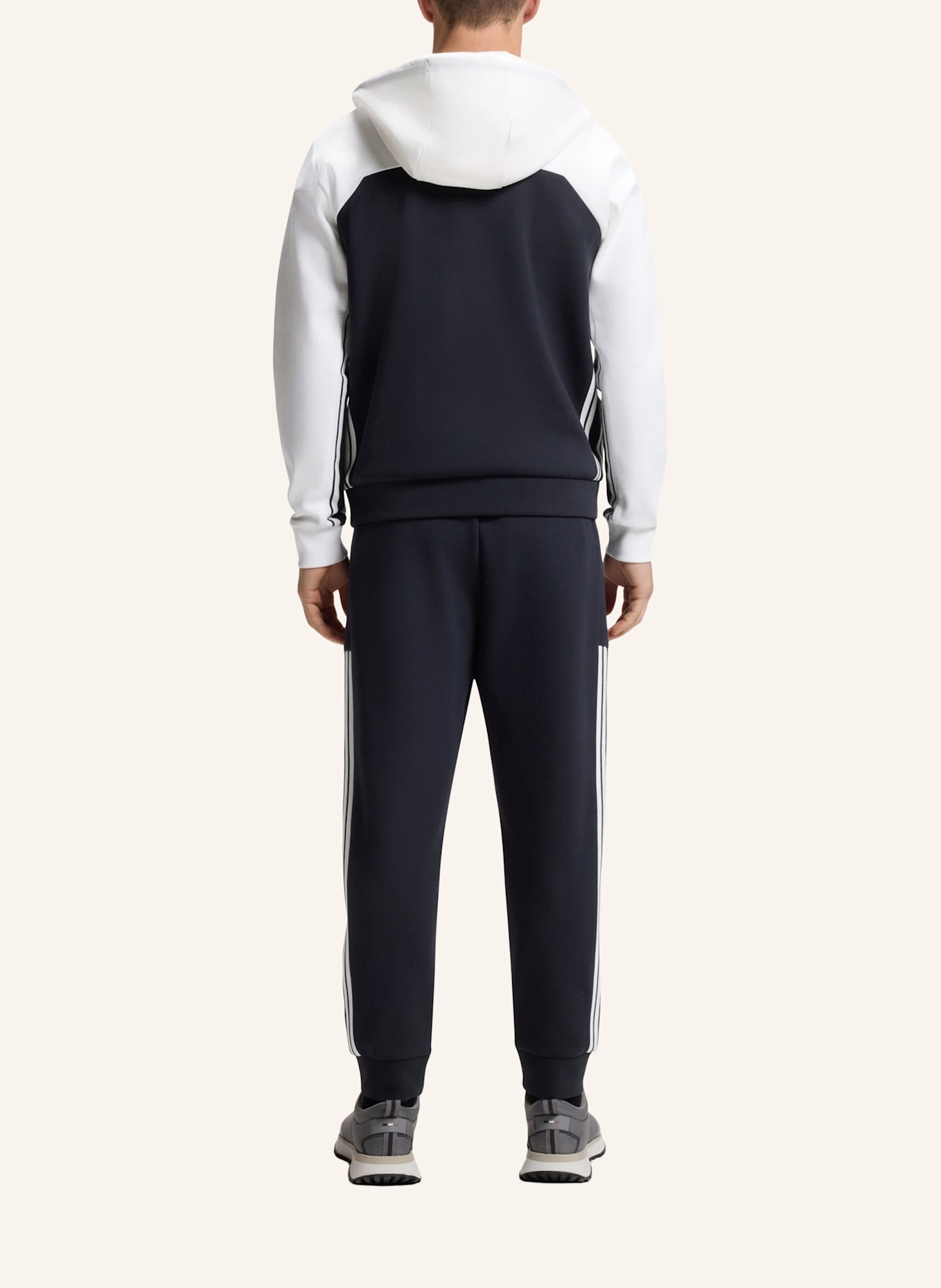 BOSS Sweatshirt SW_COLORBLOCK HD TT Regular Fit: DUNKELBLAU