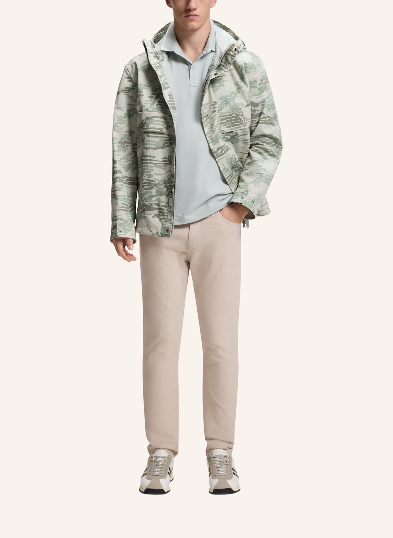 BOSS Casual Jacke OCOMBO Relaxed Fit: SILBER