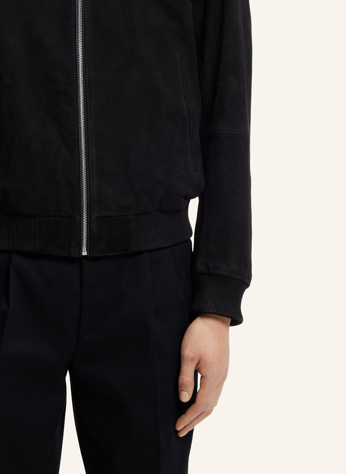 BOSS Lederblouson MULLER: SCHWARZ