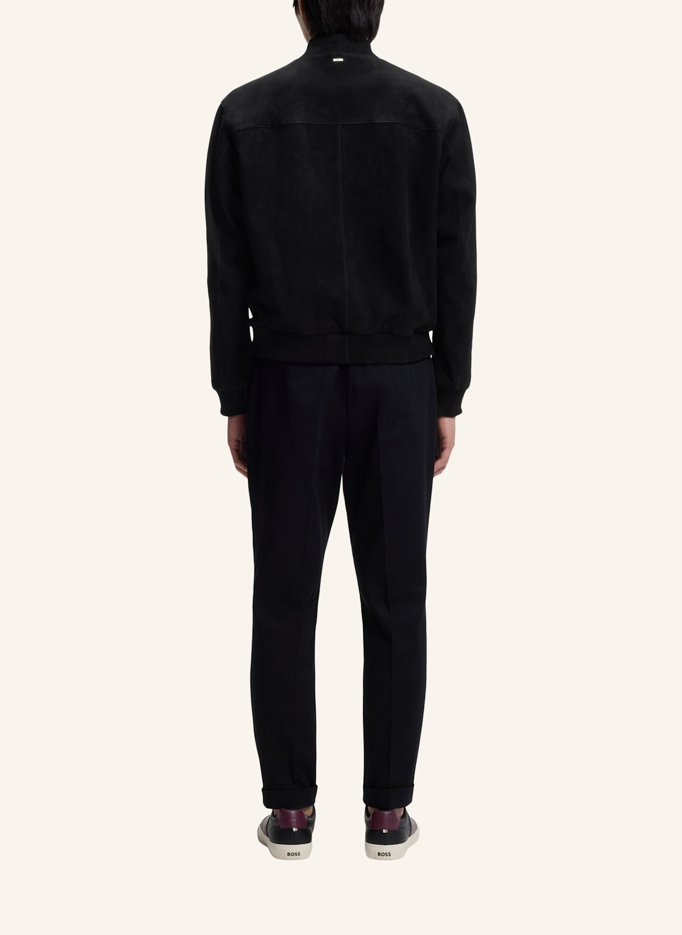 BOSS Lederblouson MULLER: SCHWARZ