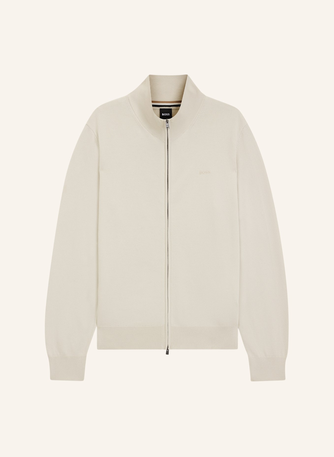 BOSS Strickjacke UPALANO-L Regular Fit: WEISS