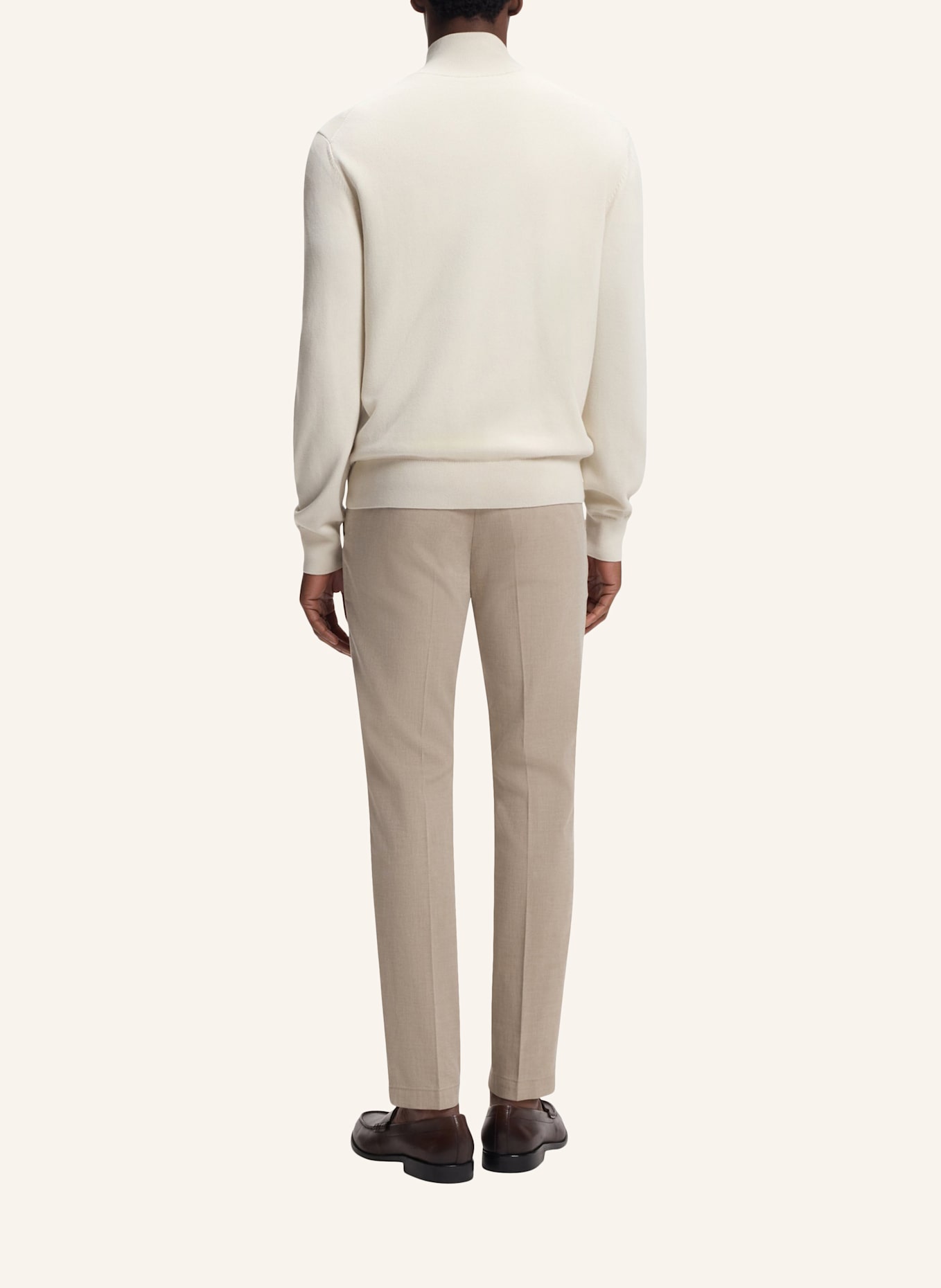 BOSS Strickjacke UPALANO-L Regular Fit: WEISS