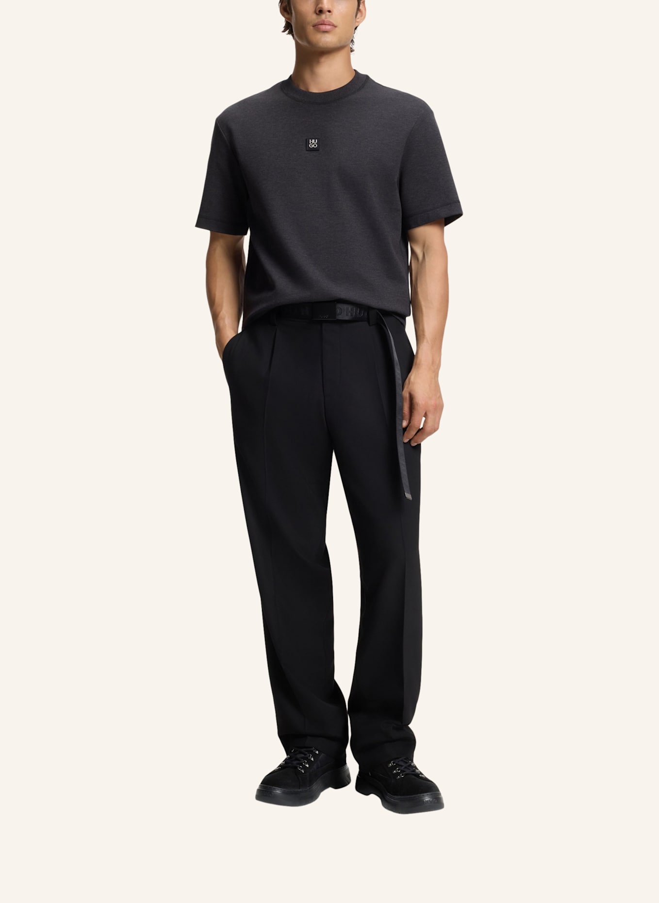 HUGO Stiefel URIAN_HALB_SDNY: SCHWARZ