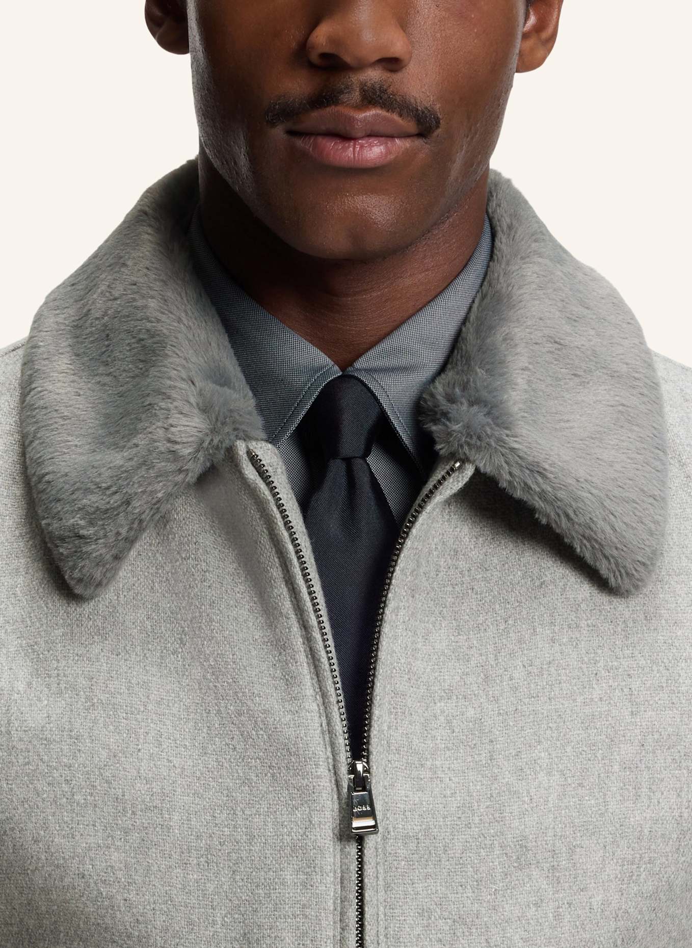 BOSS Klassischer Mantel H-CHARLY-251 Regular Fit: SILBER