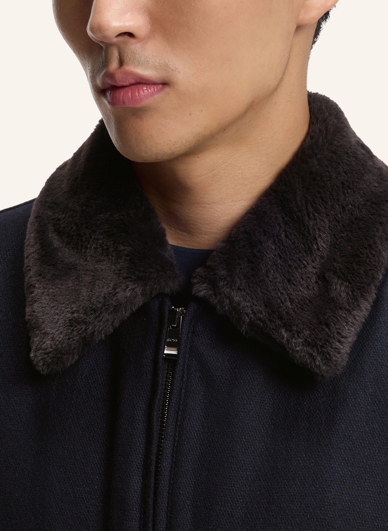 BOSS Klassischer Mantel H-CHARLY-251 Regular Fit: DUNKELBLAU