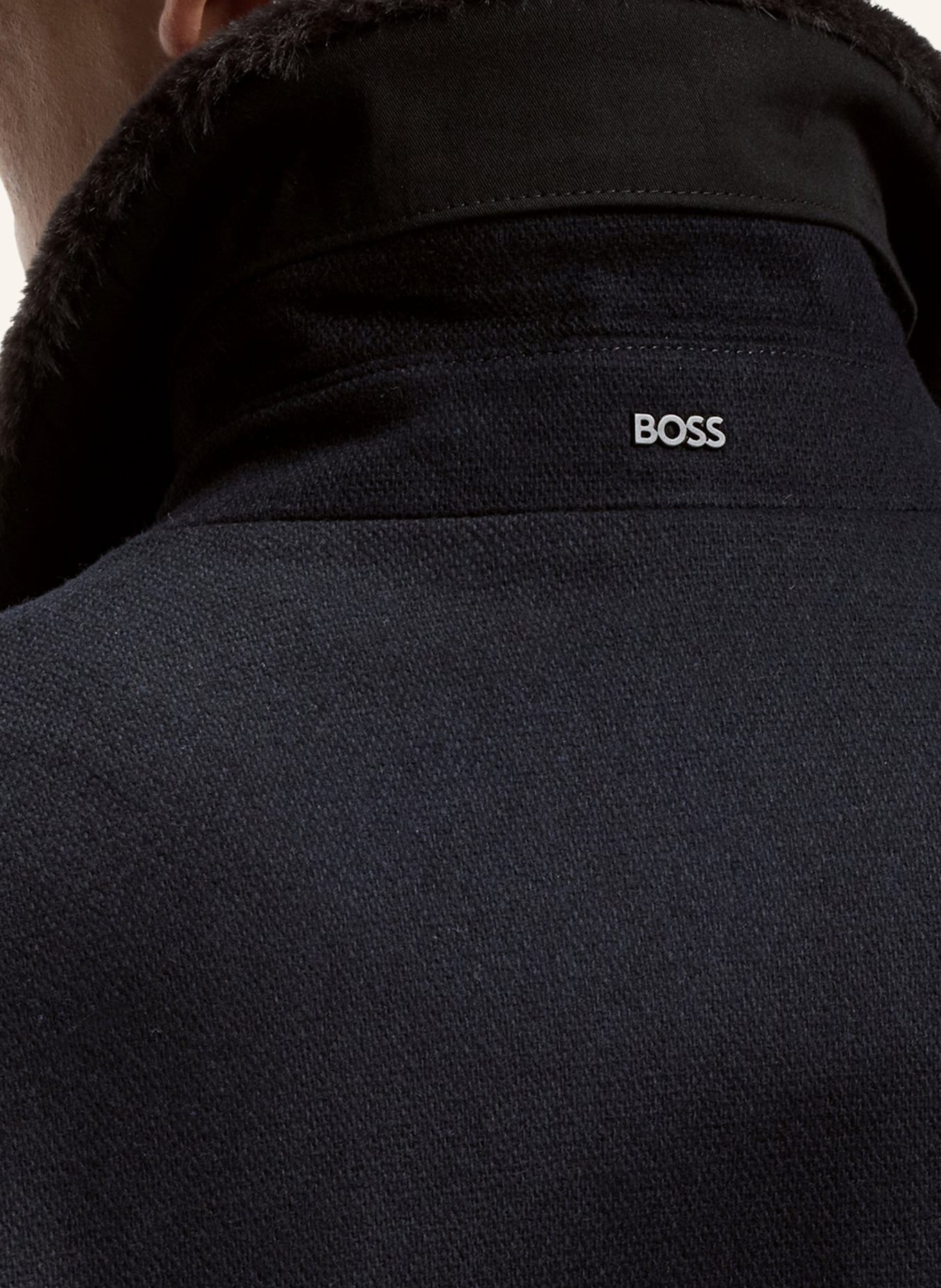 BOSS Klassischer Mantel H-CHARLY-251 Regular Fit: DUNKELBLAU