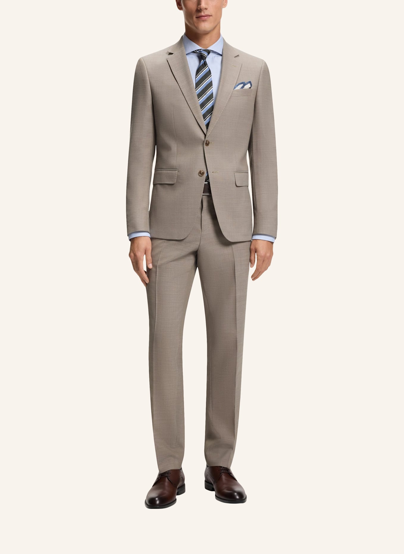 BOSS Business Anzug H-HUGE-2PCS-253 Slim Fit: KHAKI