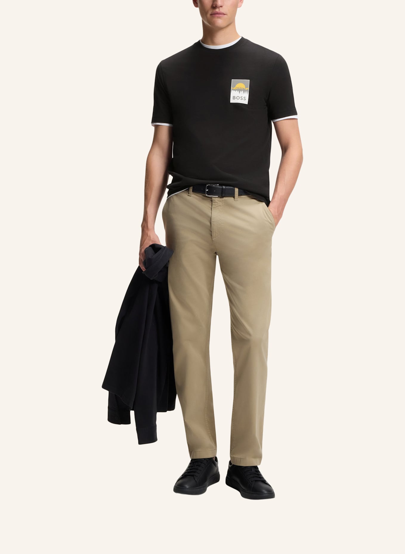 BOSS T-Shirt TE_PLAIN Regular Fit: SCHWARZ