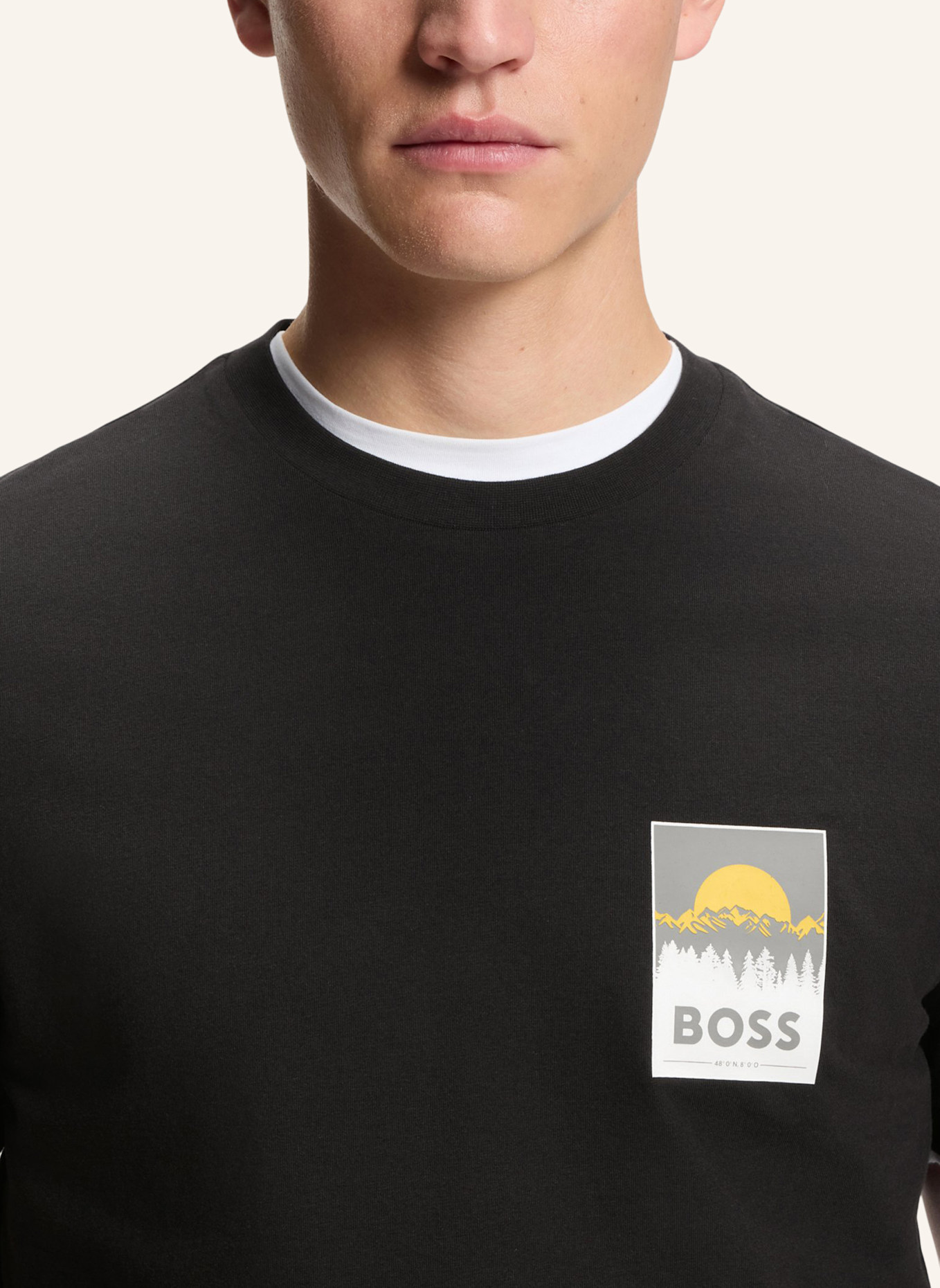 BOSS T-Shirt TE_PLAIN Regular Fit: SCHWARZ