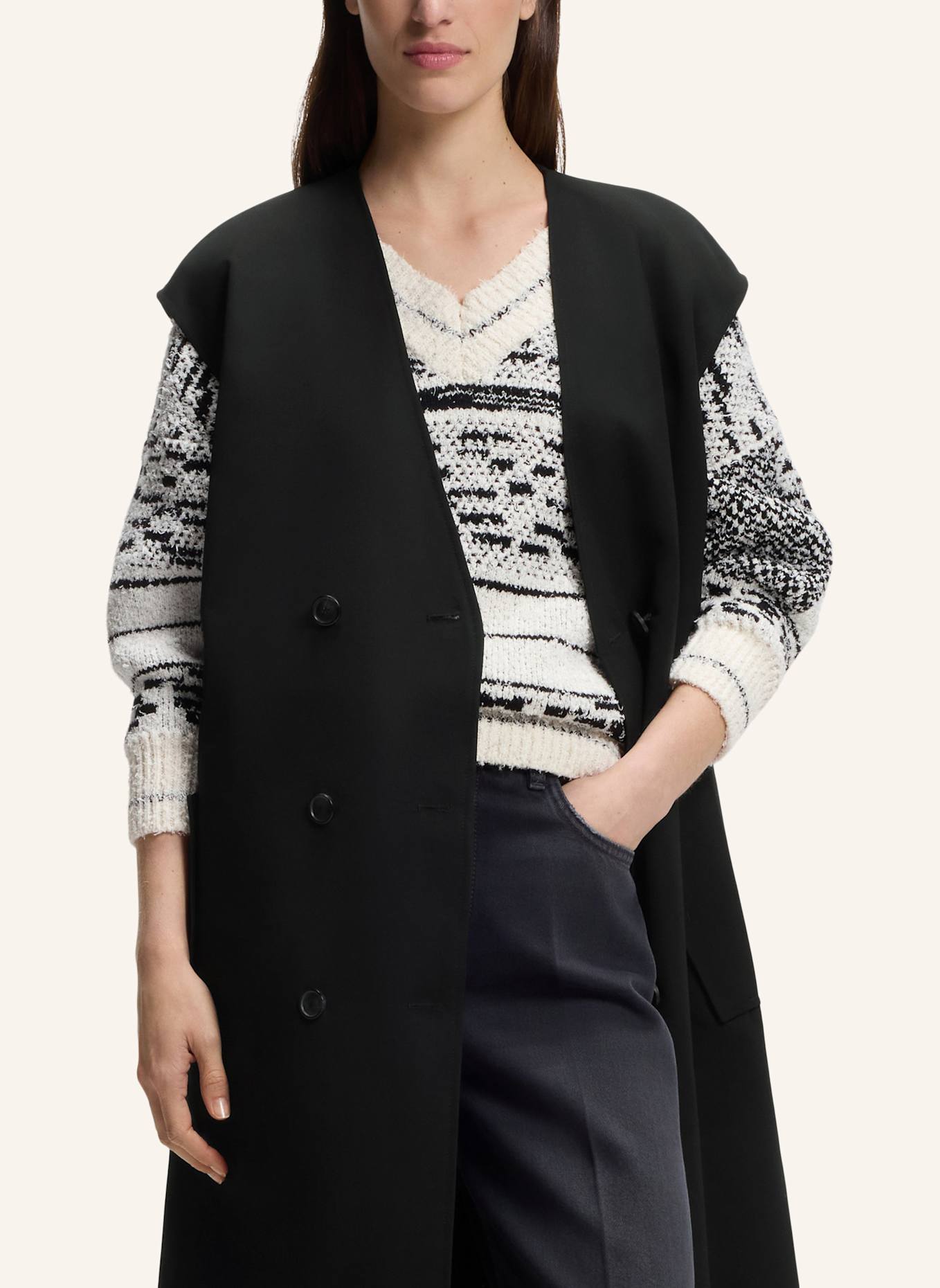 BOSS Klassischer Mantel CHANDRA Regular Fit: SCHWARZ