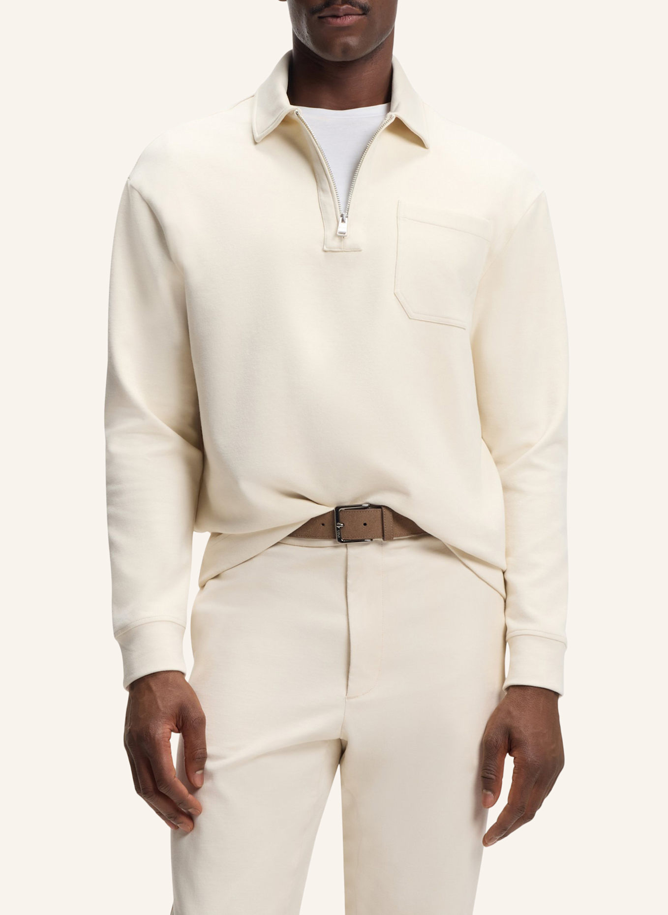 BOSS Sweatshirt C-SOTA 32 Relaxed Fit: WEISS