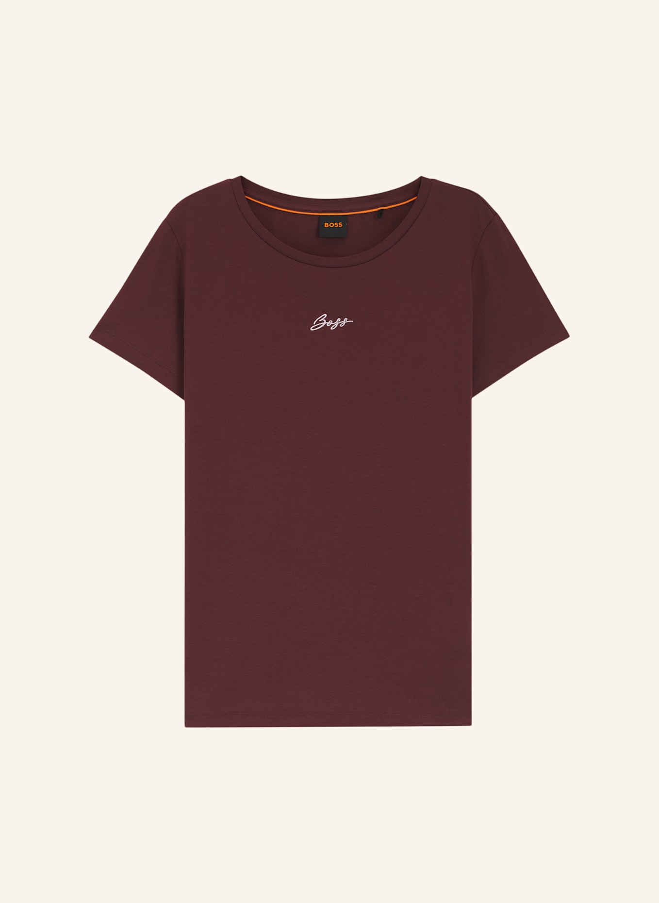 BOSS T-Shirt C_ELOVE_EMBRO Slim Fit: DUNKELBRAUN