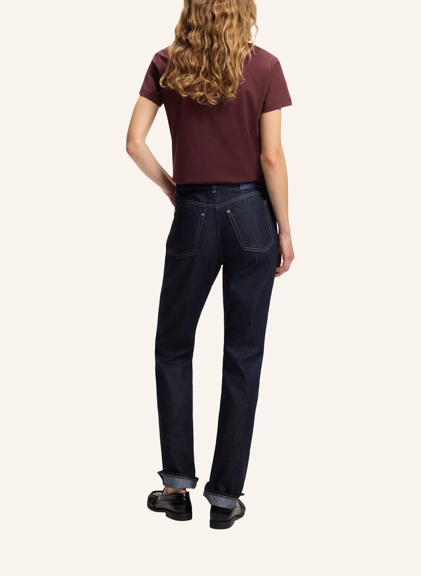 BOSS T-Shirt C_ELOVE_EMBRO Slim Fit: DUNKELBRAUN