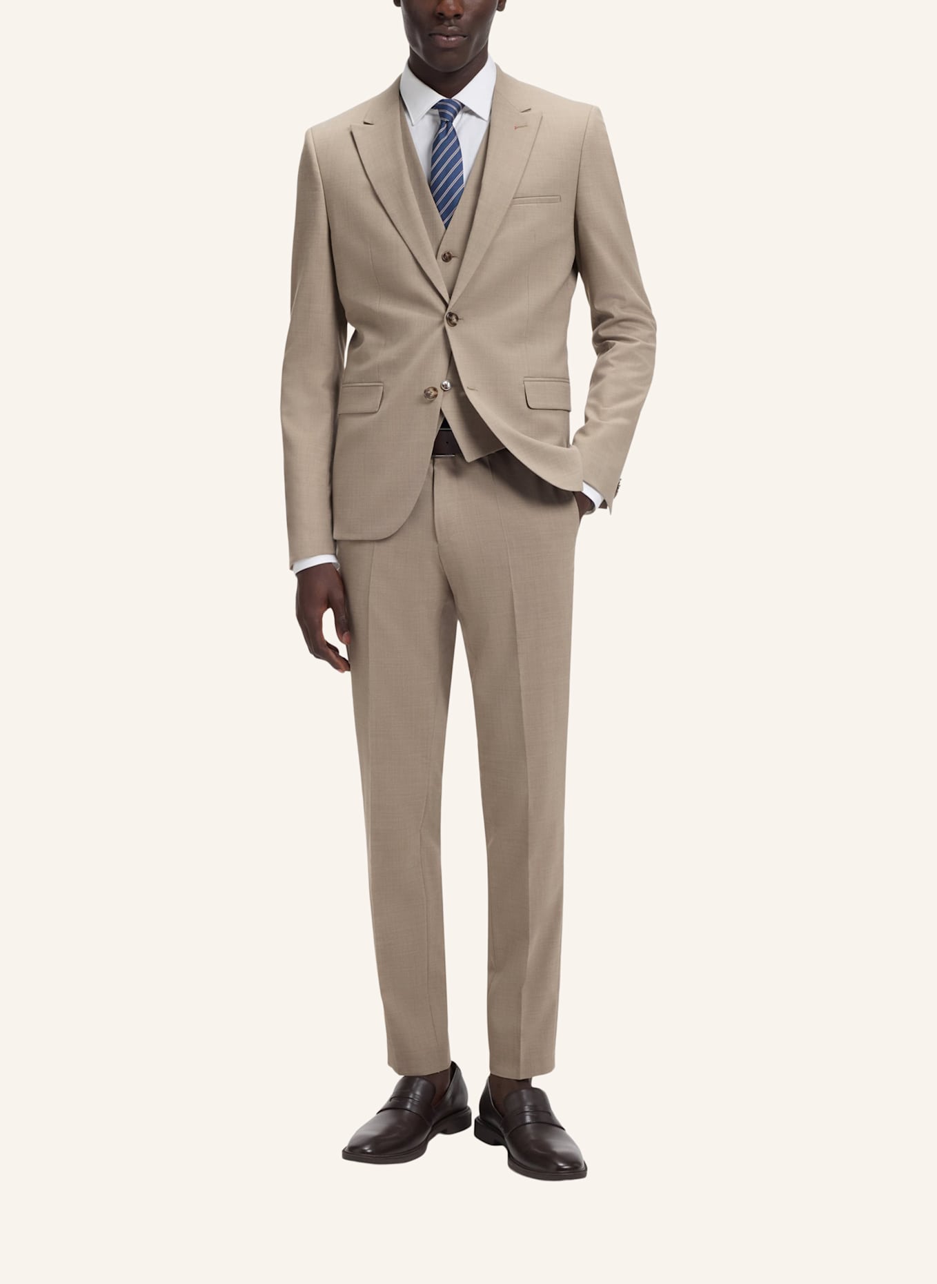HUGO Business Anzug ARTI/HESTEN241V1X Extra-Slim Fit: BEIGE