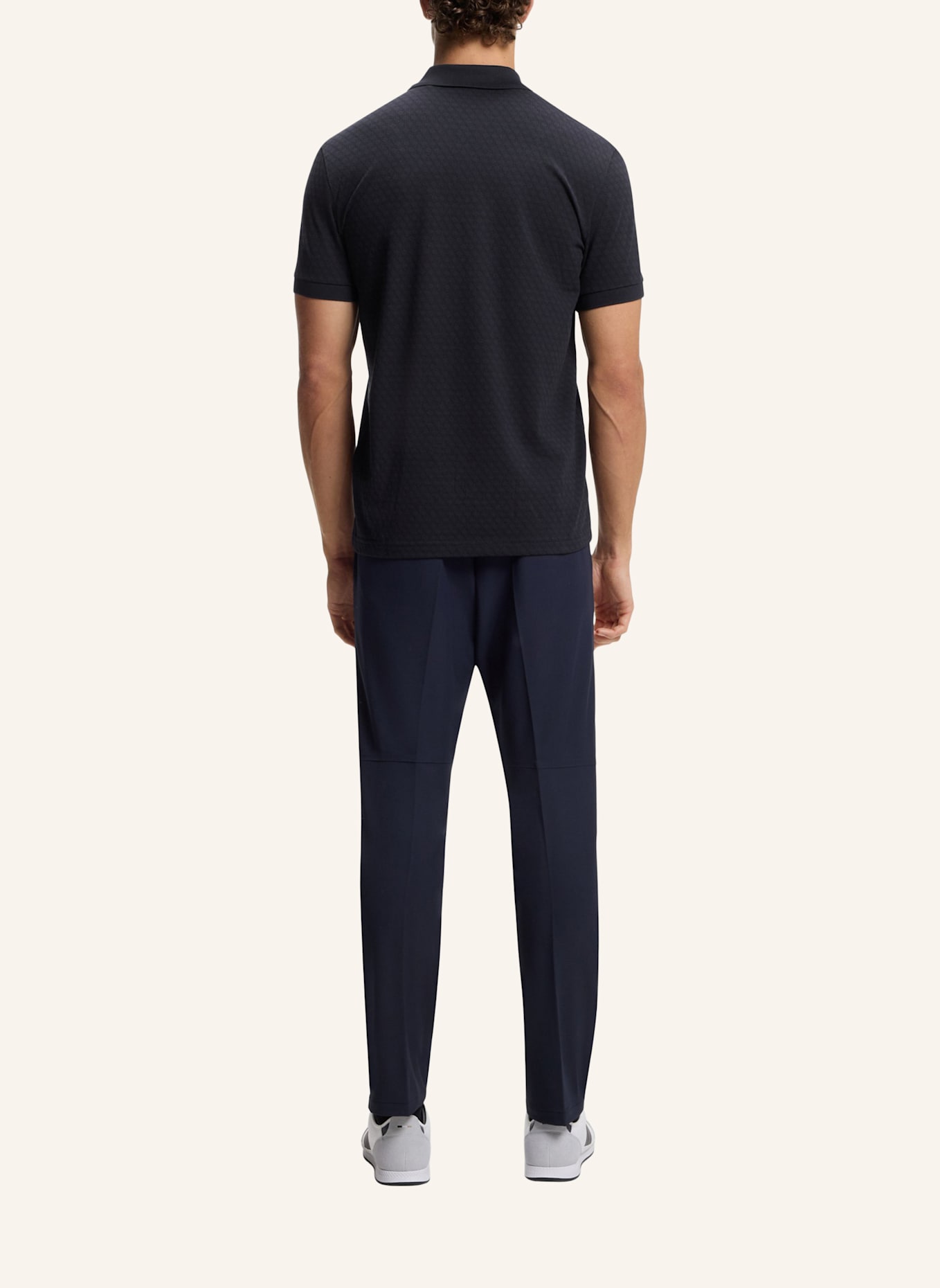 BOSS Poloshirt PL_GOC CHIP PATTERN Regular Fit: DUNKELBLAU