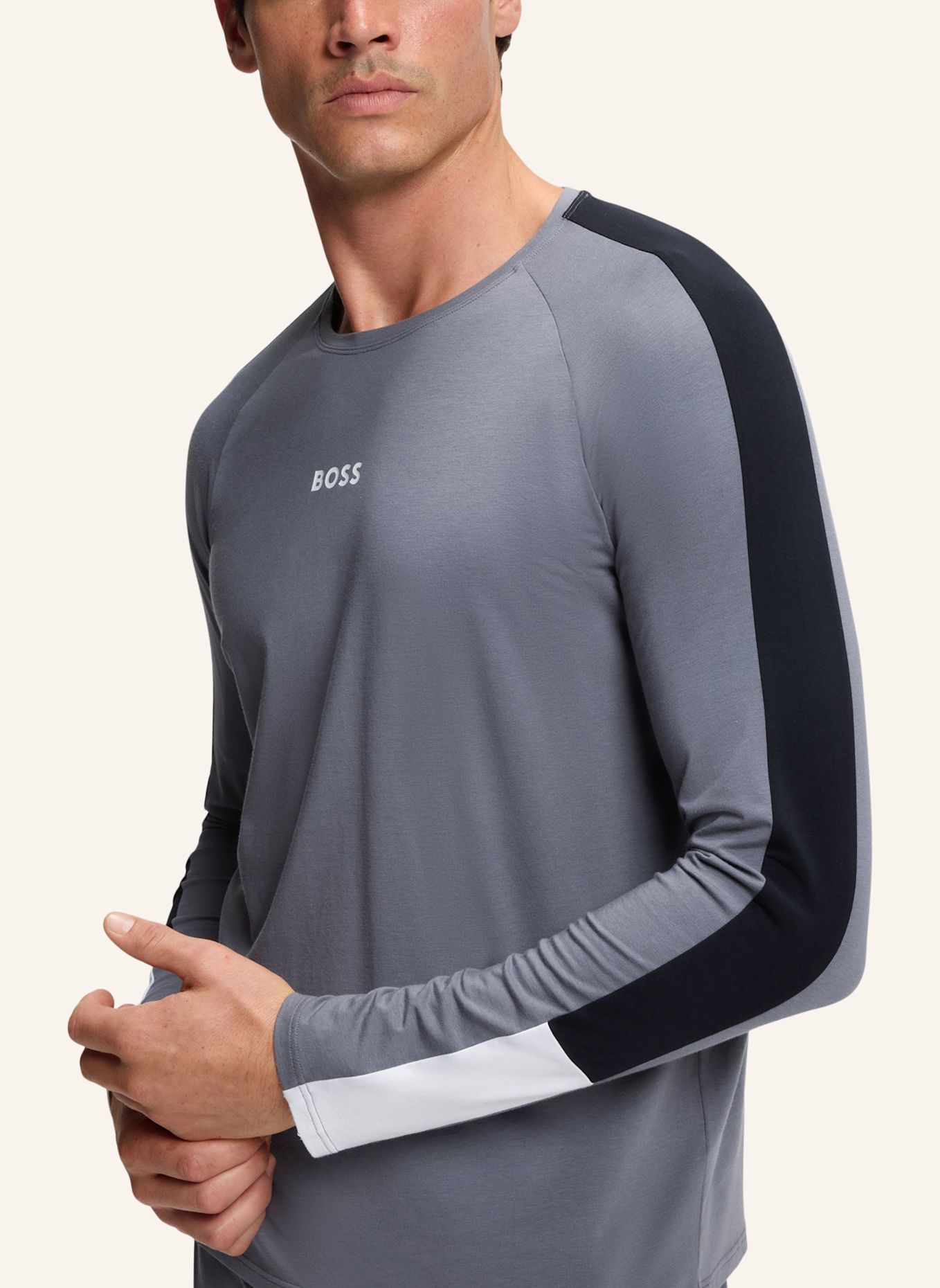 BOSS Pyjama-Set BALANCE LONG SET Regular Fit: DUNKELGRAU