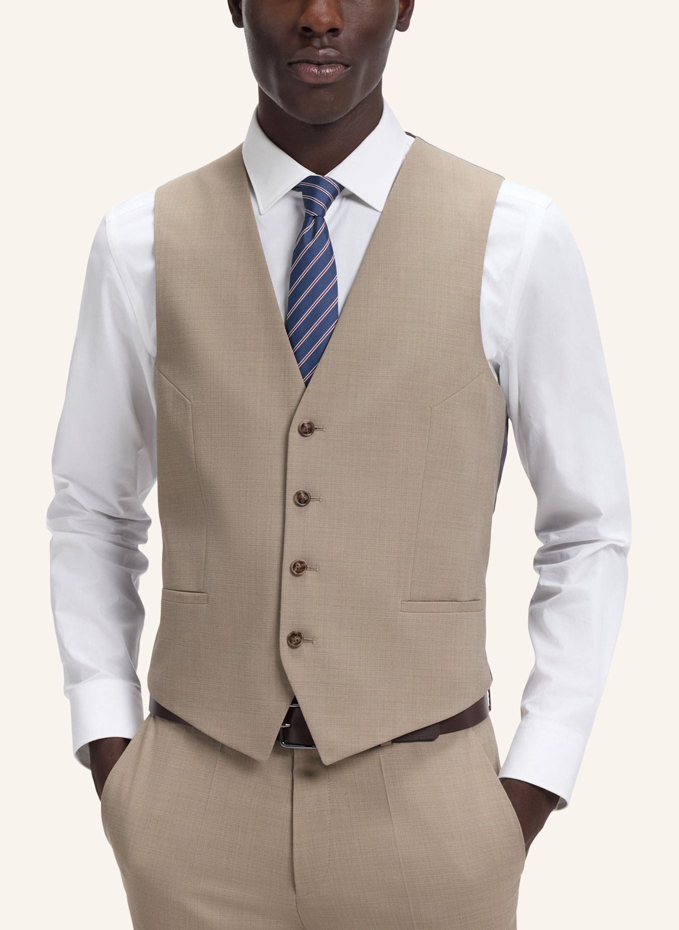 HUGO Business Anzug ARTI/HESTEN241V1X Extra-Slim Fit: BEIGE