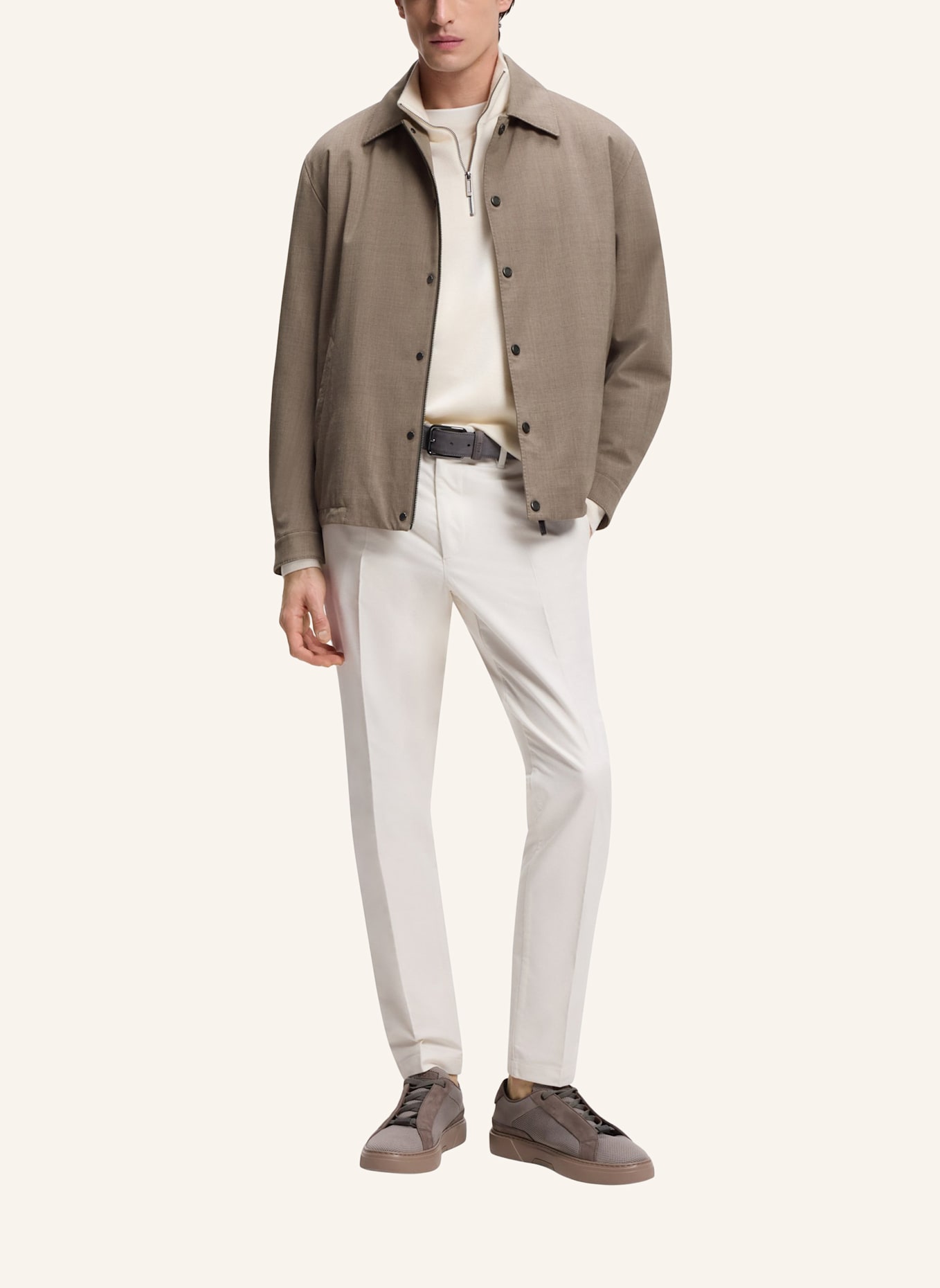 BOSS Casual Jacke H-CARLSTON_AM Regular Fit: TAUPE