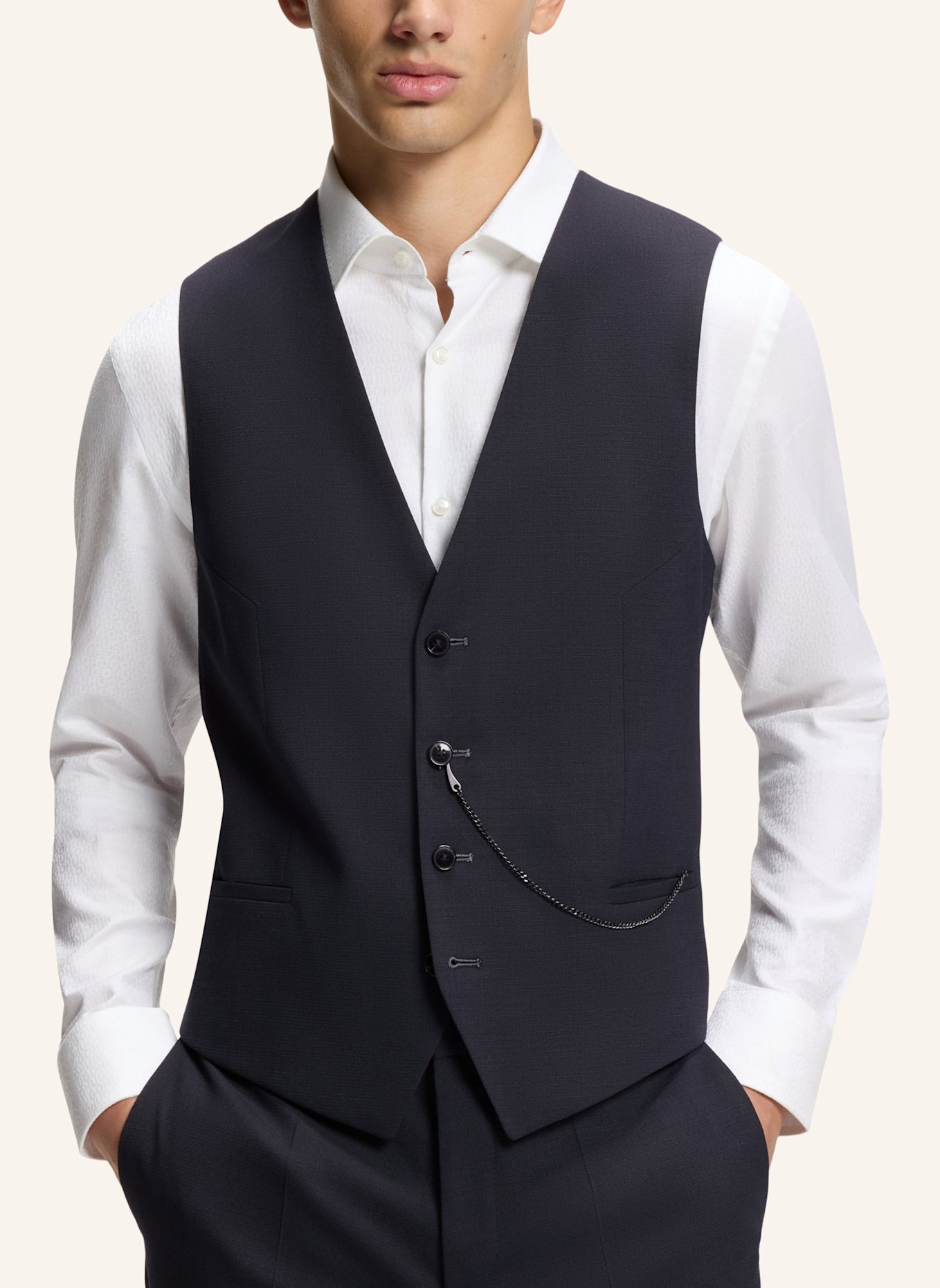 HUGO Business Anzug ARTI/HESTEN241V1X Extra-Slim Fit: DUNKELBLAU