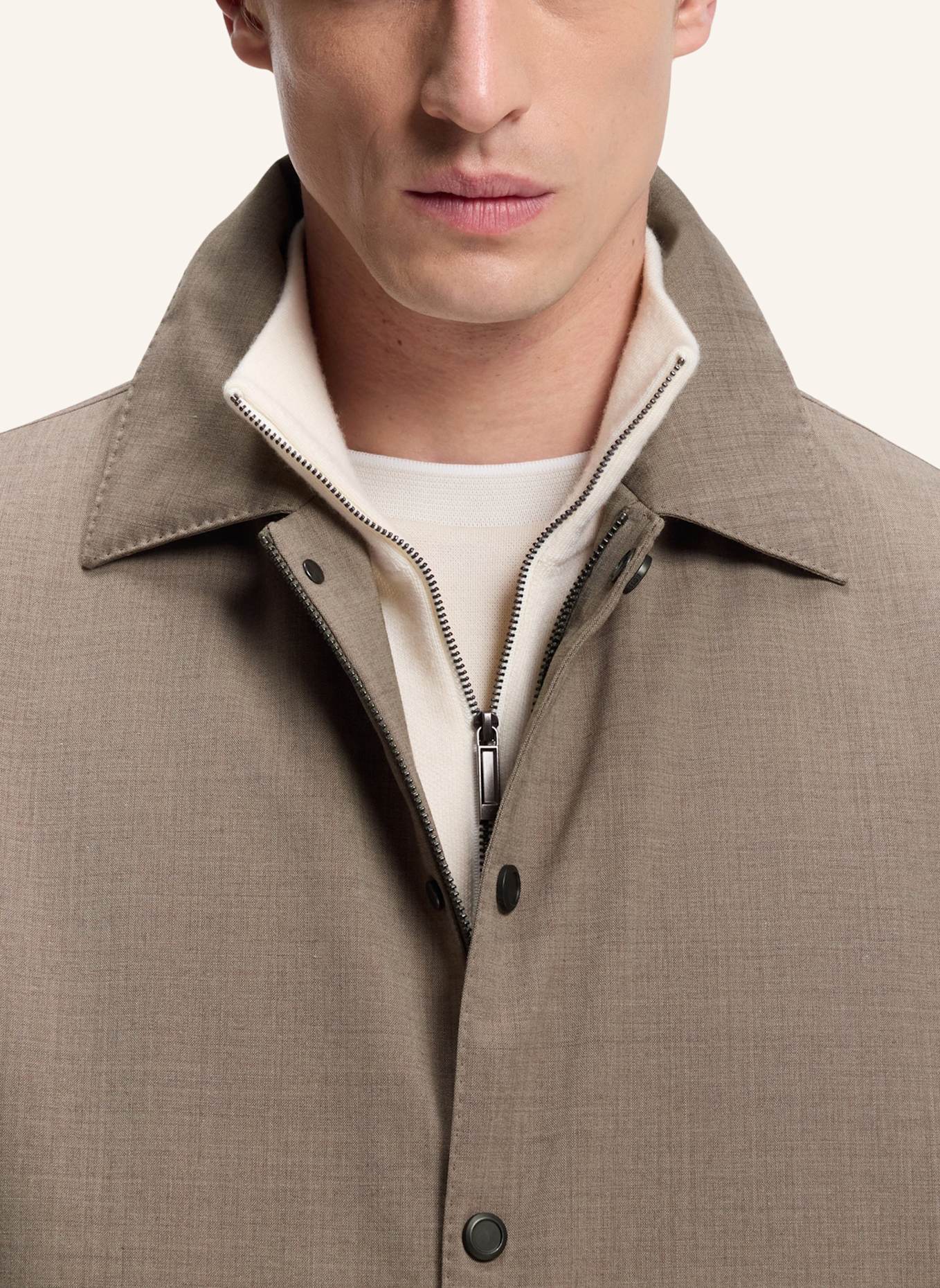 BOSS Casual Jacke H-CARLSTON_AM Regular Fit: TAUPE