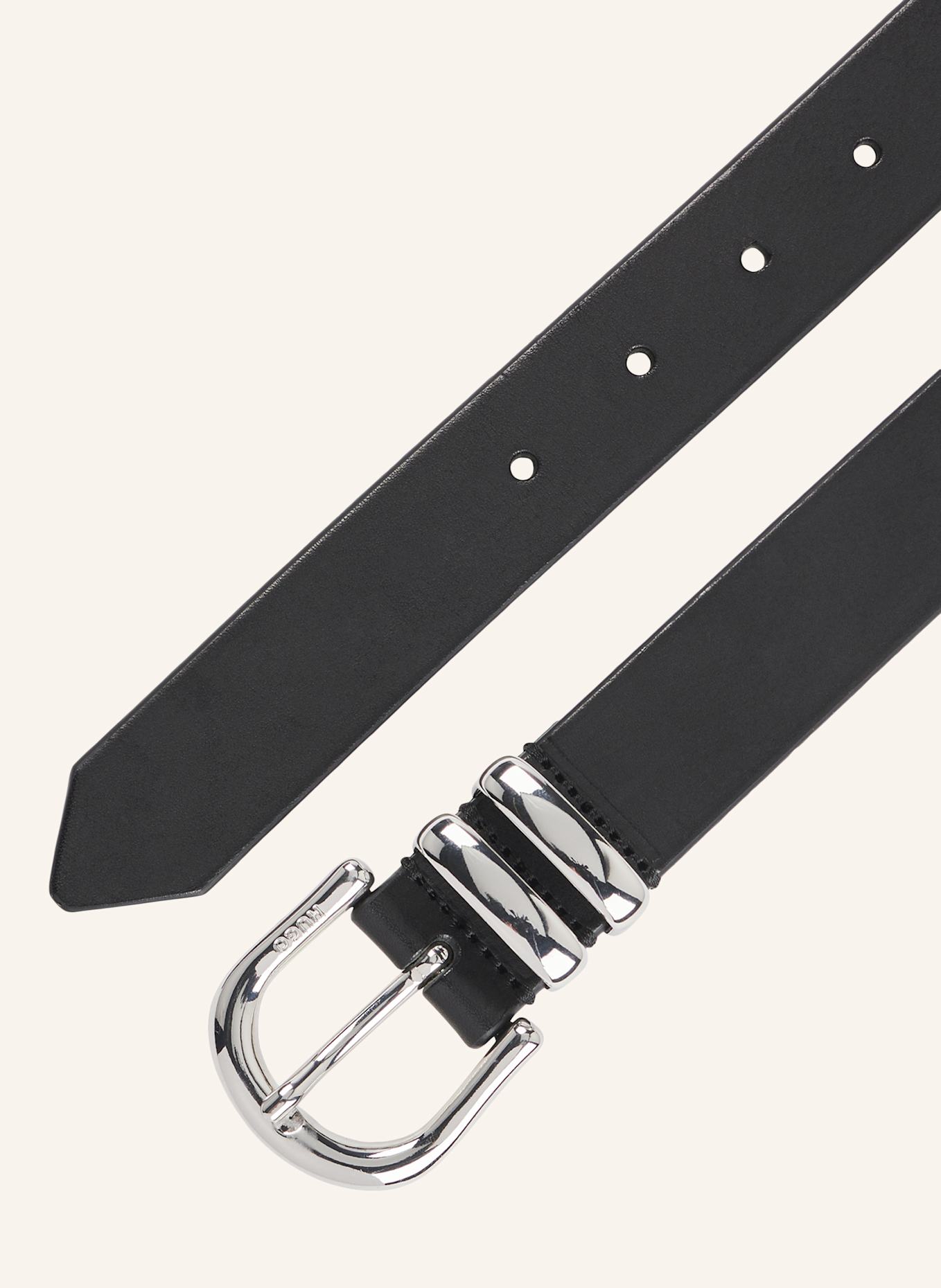 HUGO Casual Gürtel NORA-MLOOP_SZ30: SCHWARZ