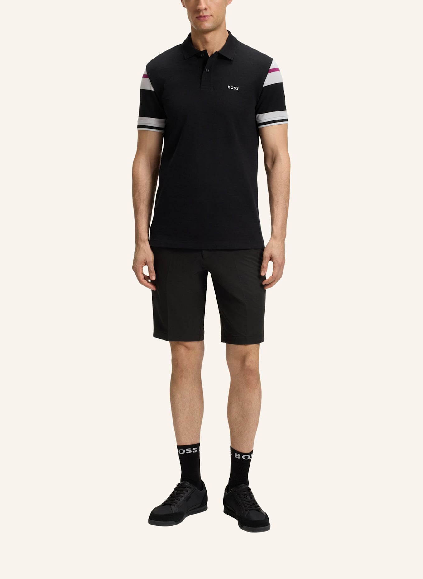 BOSS Short S_COMMUTER_10.5 INCH Slim Fit: SCHWARZ