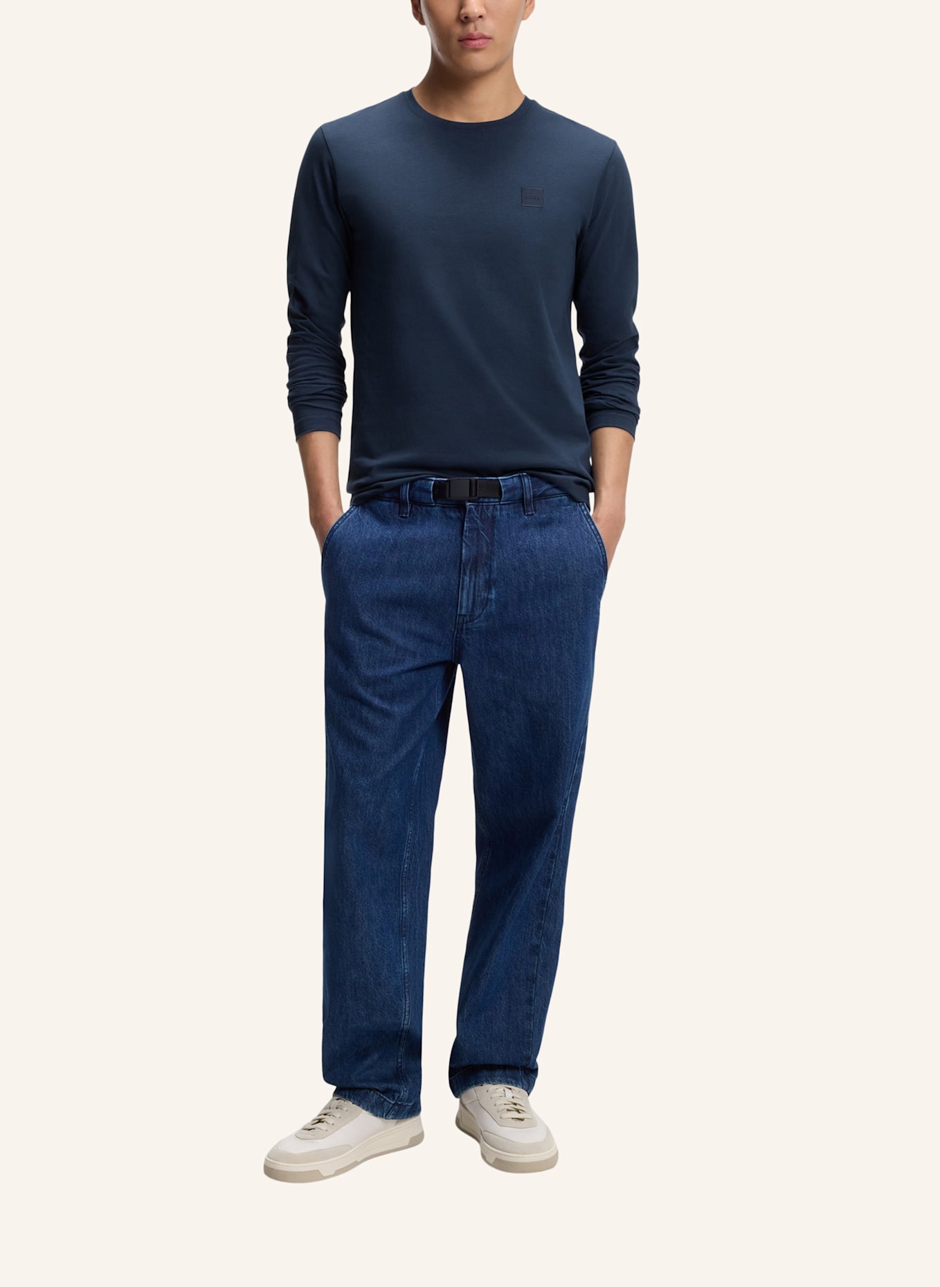 BOSS Longsleeve TACKS: BLAU