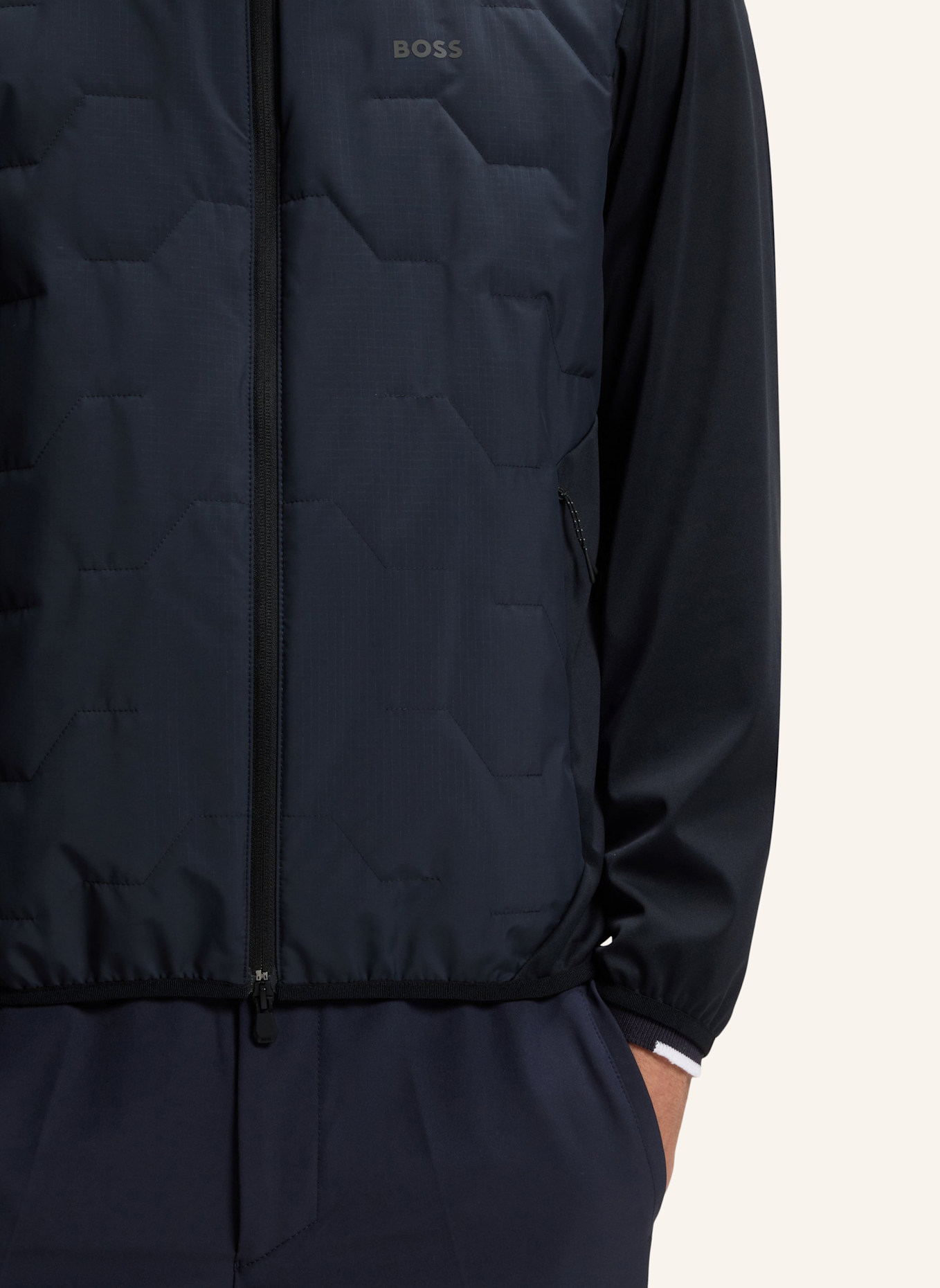 BOSS Casual Jacke OW_GOC CHIP Regular Fit: DUNKELBLAU