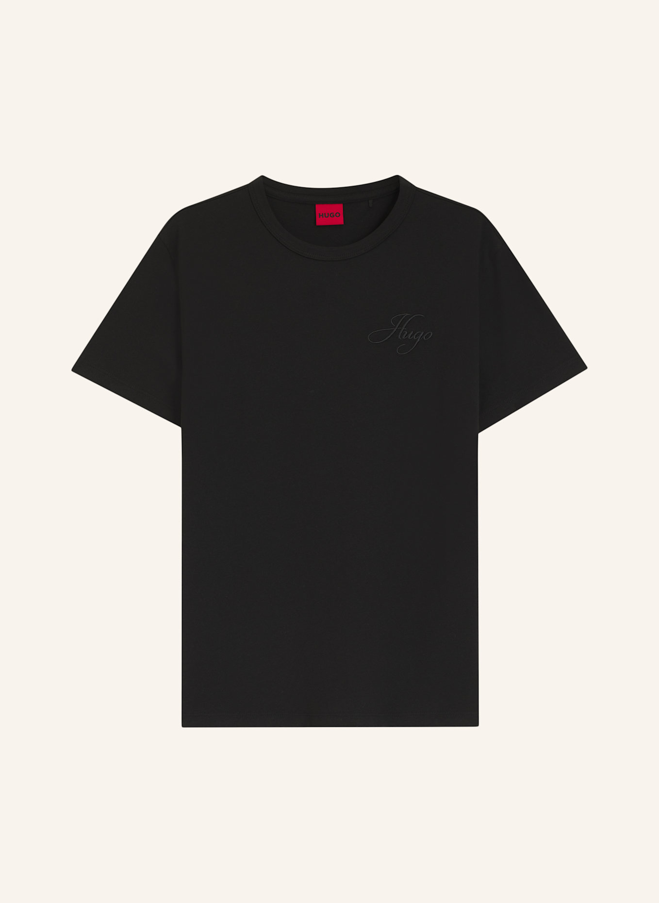 HUGO T-Shirt DAMACIA_7 Regular Fit: SCHWARZ