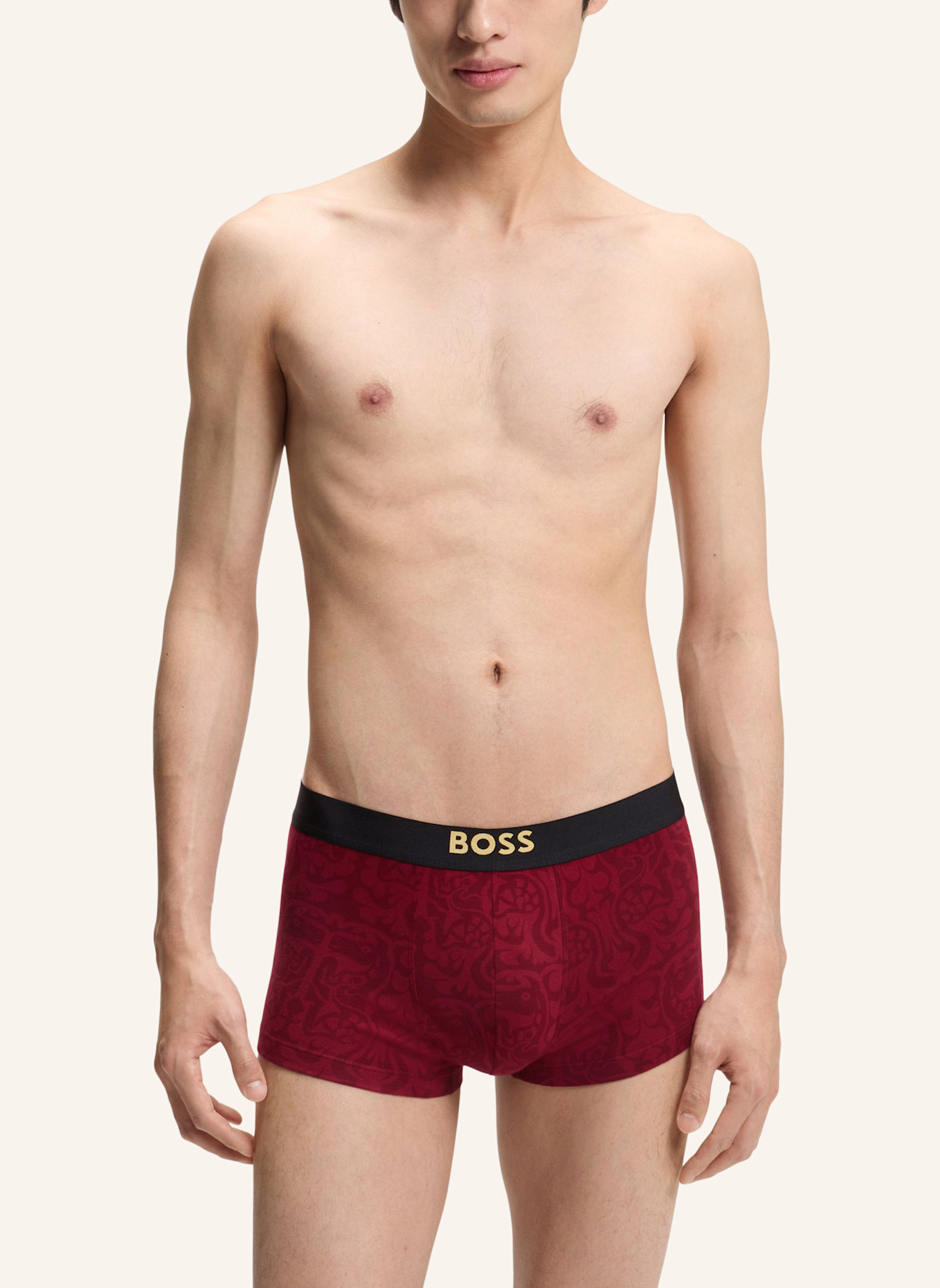 BOSS Boxershort TRUNK 3P CNY: DUNKELROT