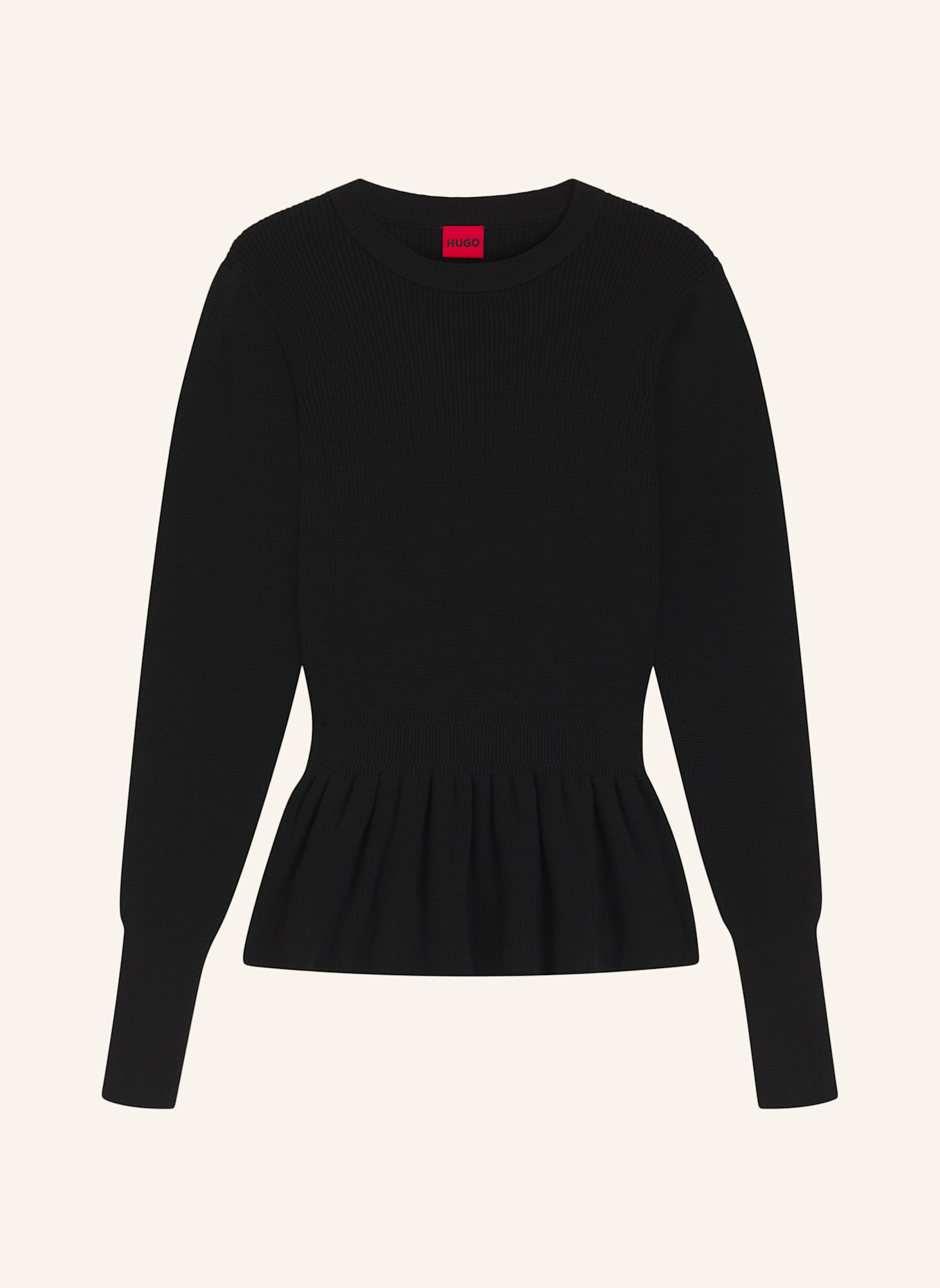 HUGO Pullover SABANNA Slim Fit: SCHWARZ