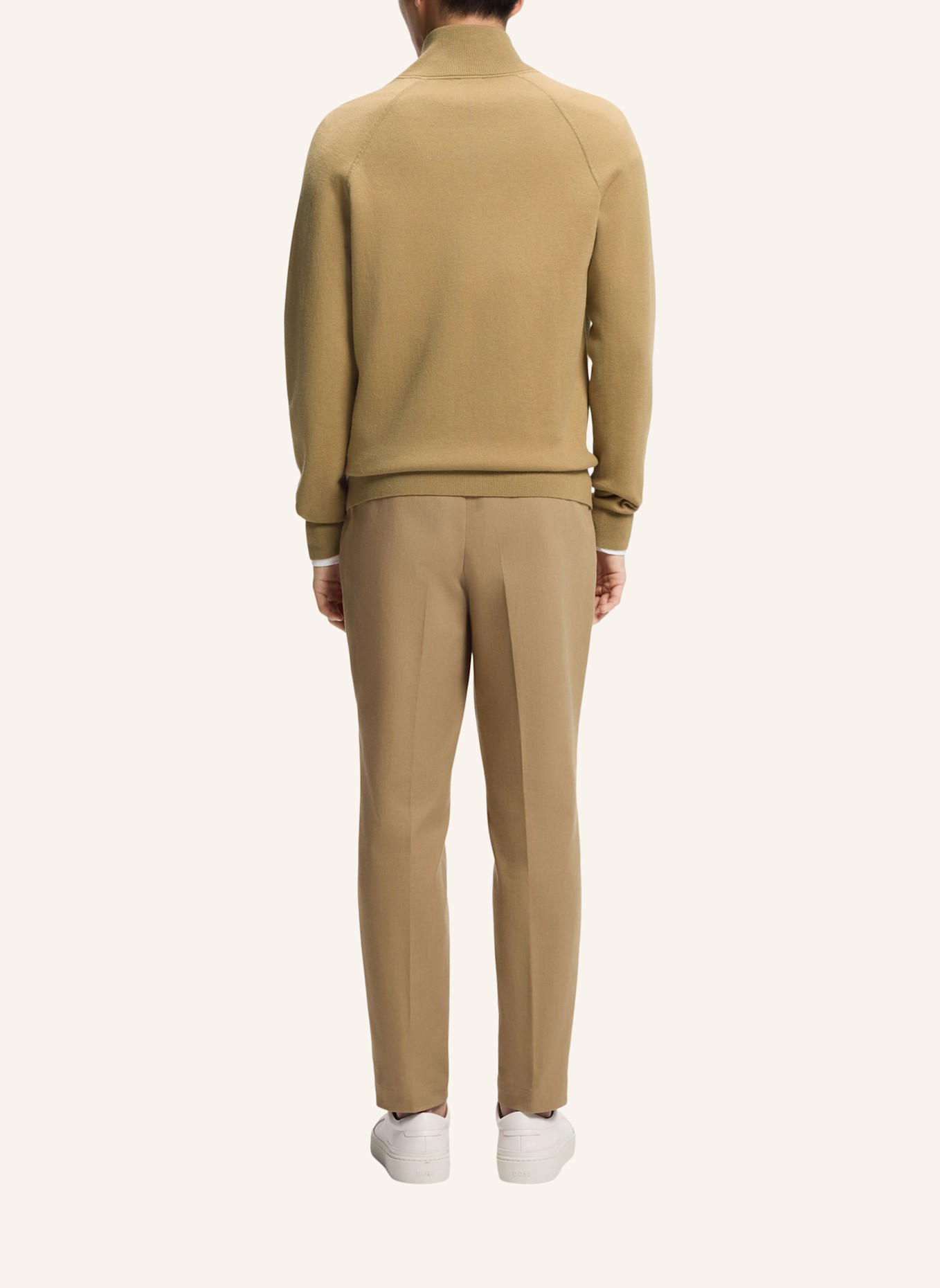 BOSS Strickjacke H-IDINO Regular Fit: KHAKI