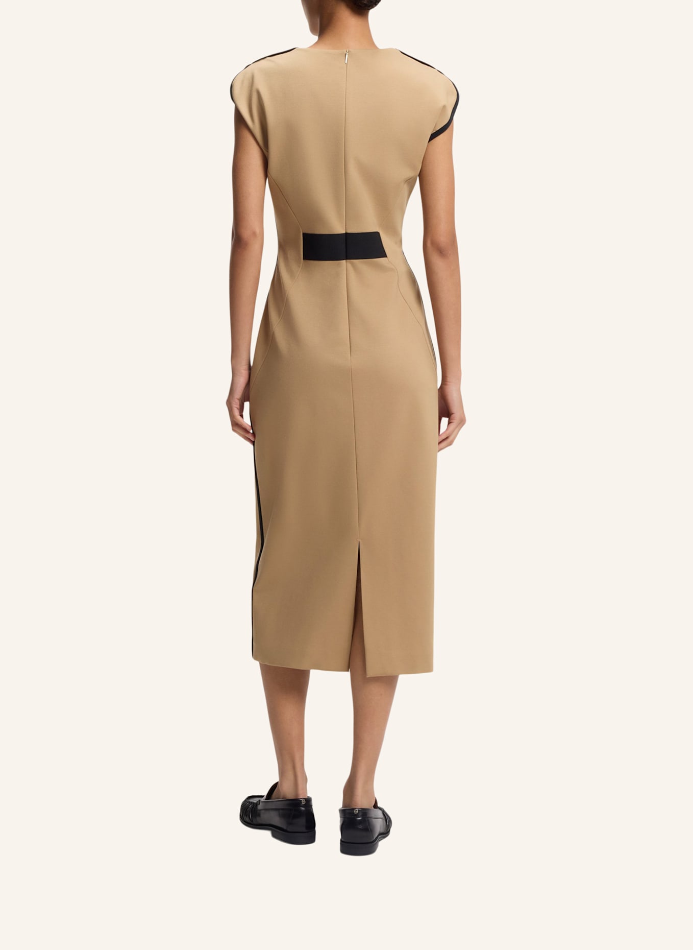 BOSS Business Kleid DETIRA1 Slim Fit: BEIGE